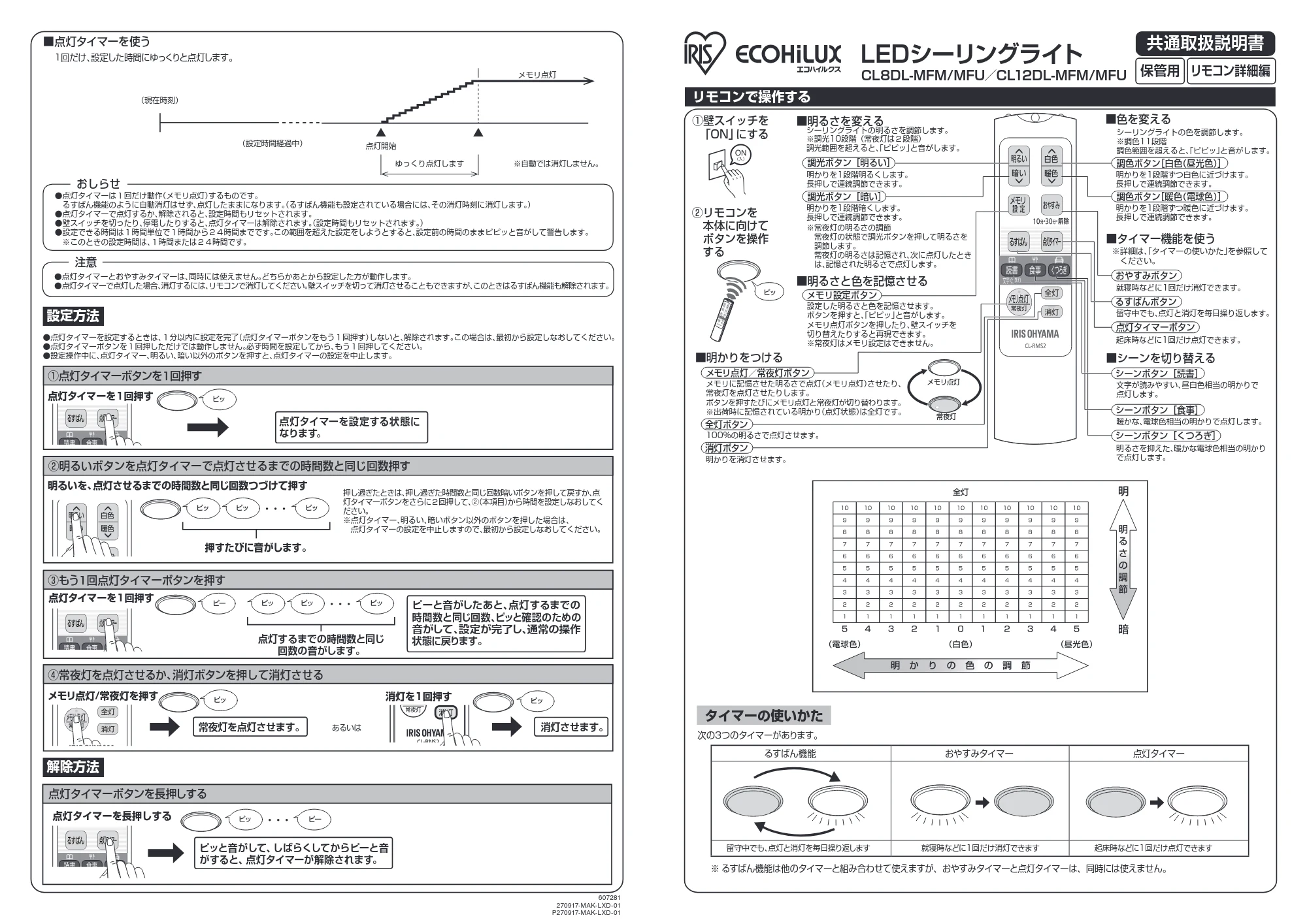 アイリスオーヤマ CL12DL-MFM 取扱説明書 — 原本ページ — 3ページ