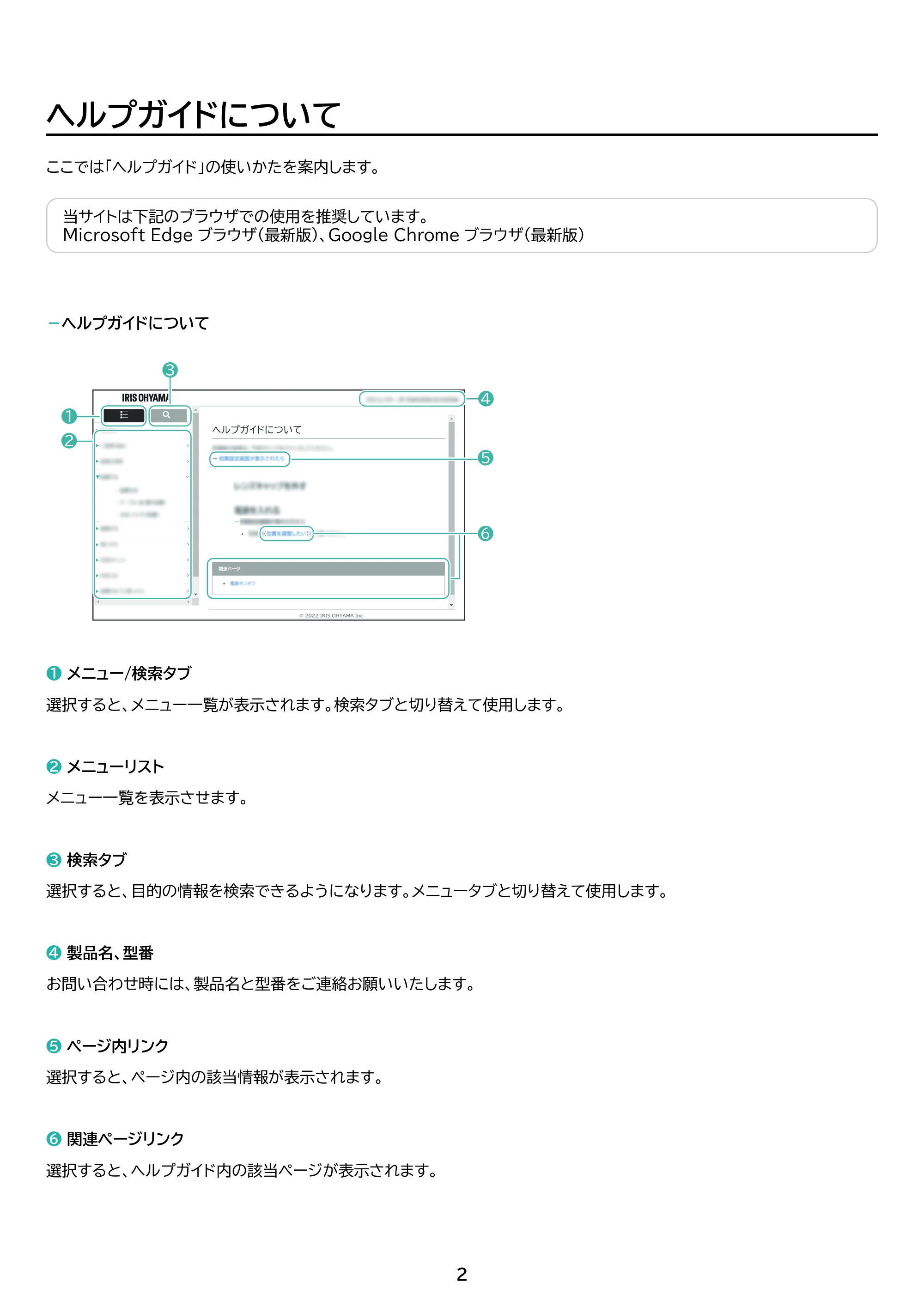 アイリスオーヤマ DC-AF233S 取扱説明書 — 原本ページ — 2ページ