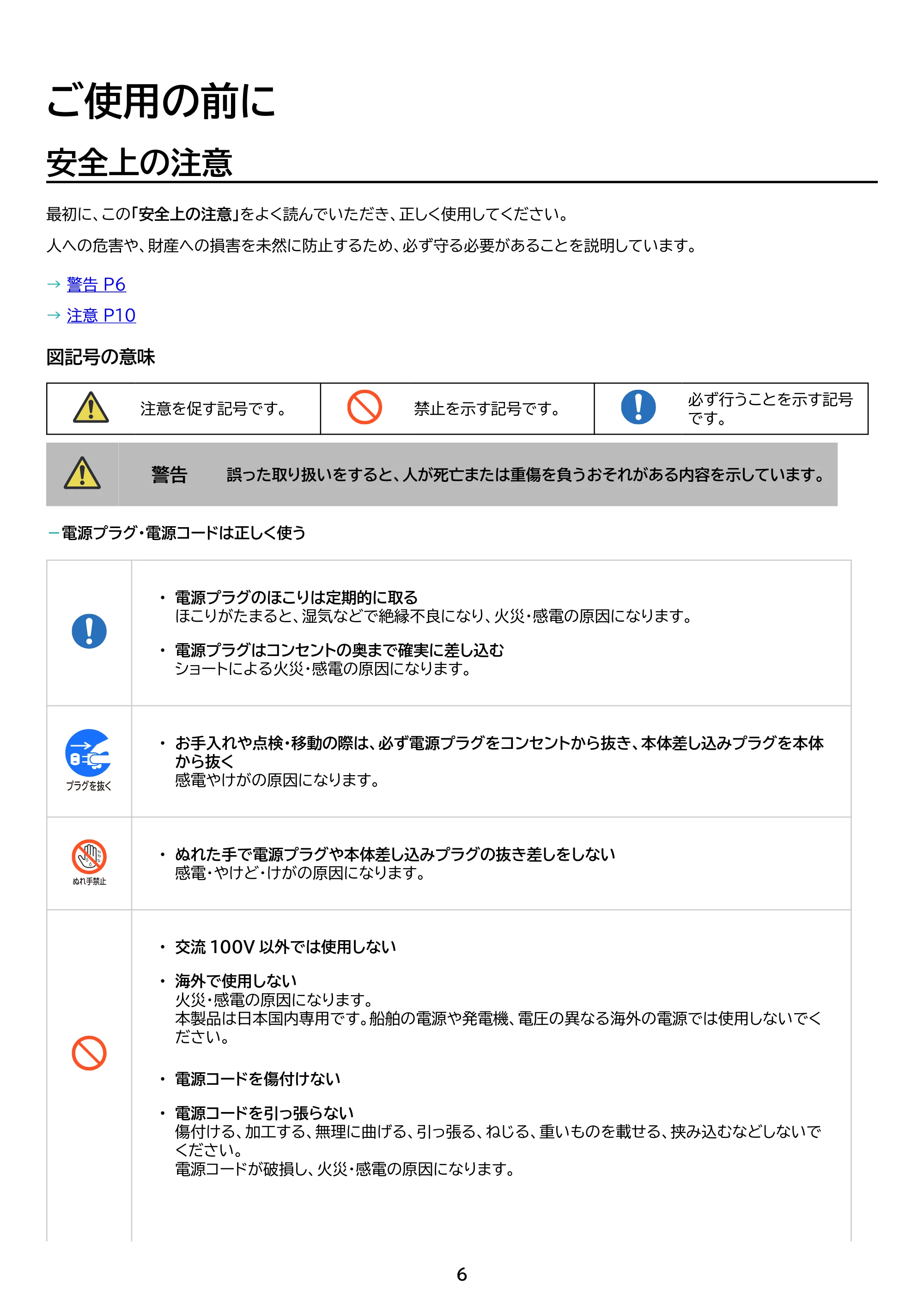 アイリスオーヤマ DC-AF233S 取扱説明書 — 原本ページ — 6ページ