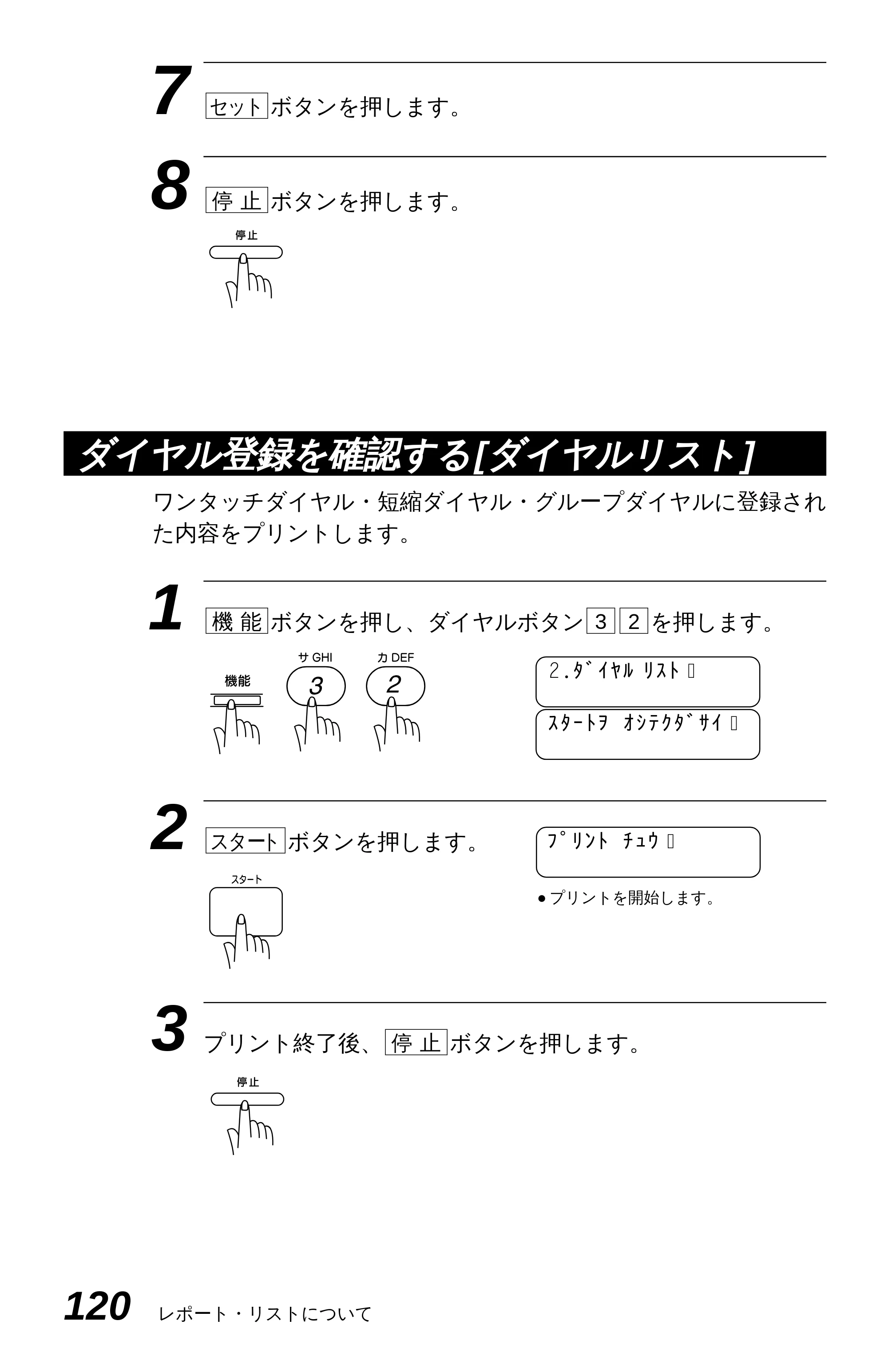 ブラザー MFC-4550J 取扱説明書（本体） — 登録・設定状況を確認する[ユーザー登録リスト] — 原本ページ — 125ページ