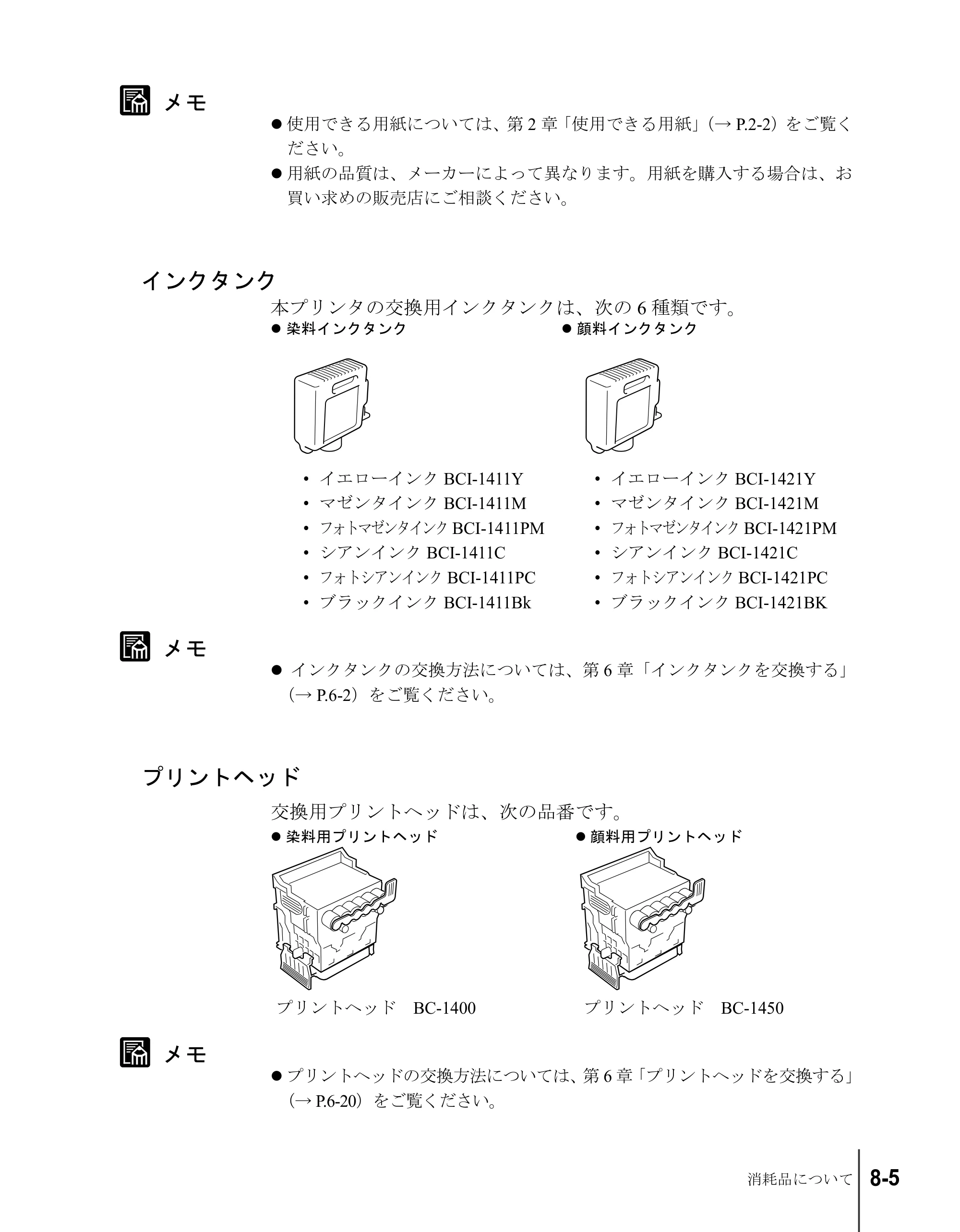 キヤノン W8200 ユーザーズガイド （PDF形式／4.28Mバイト） — インクタンク — 原本ページ — 179ページ