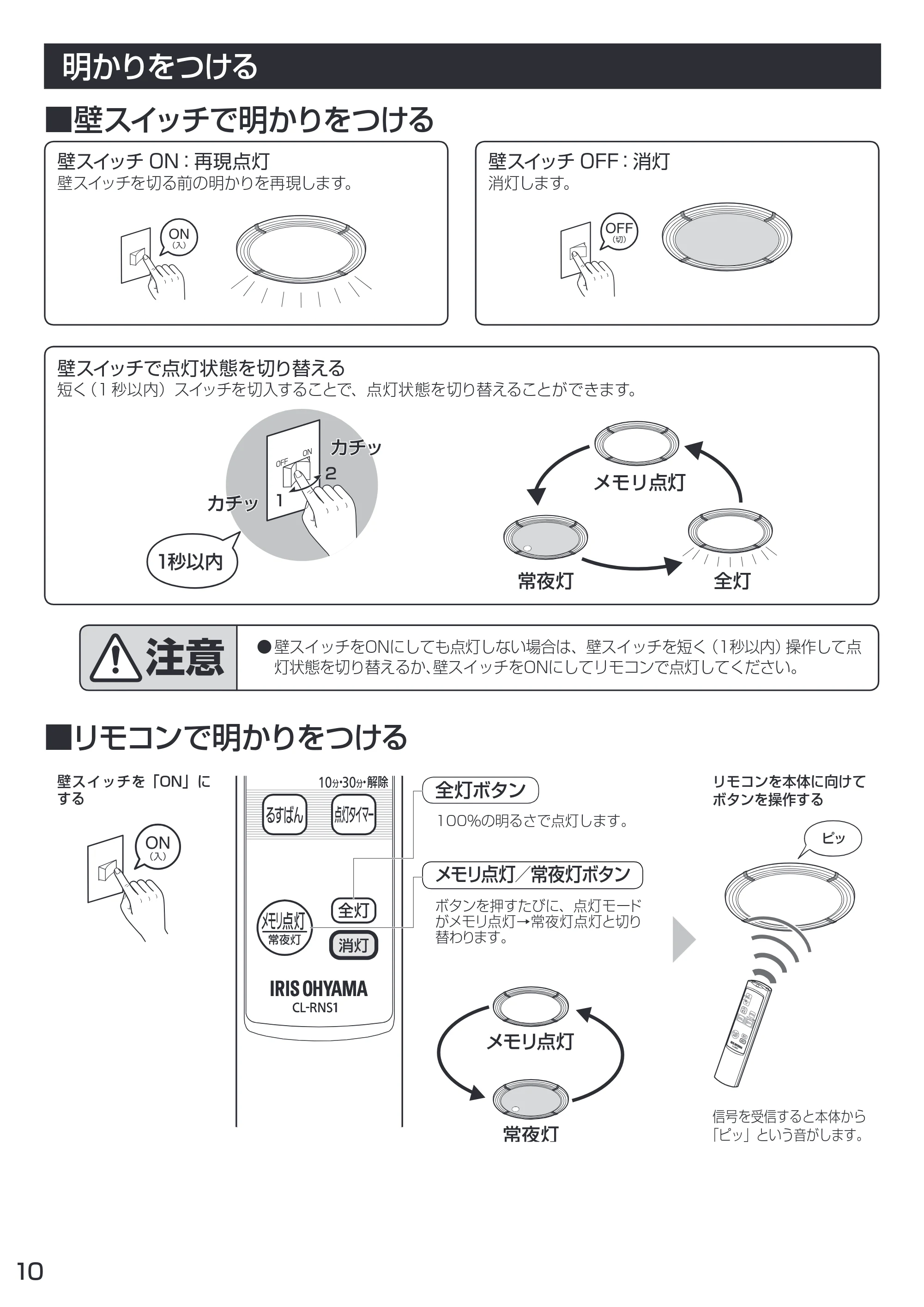 アイリスオーヤマ CL8D-WF1 取扱説明書 — 原本ページ — 10ページ