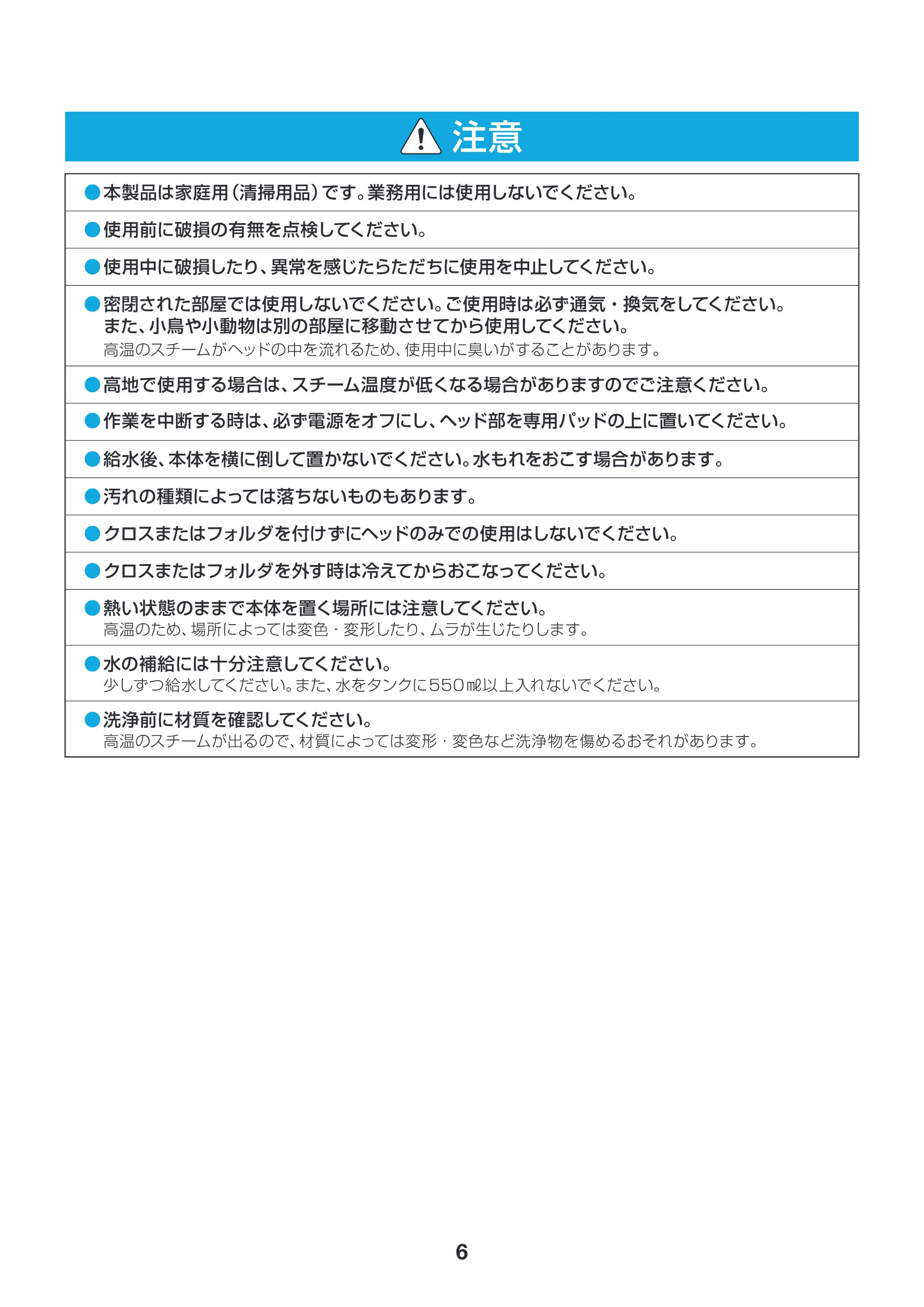 アイリスオーヤマ PSM-550 取扱説明書 — 原本ページ — 6ページ