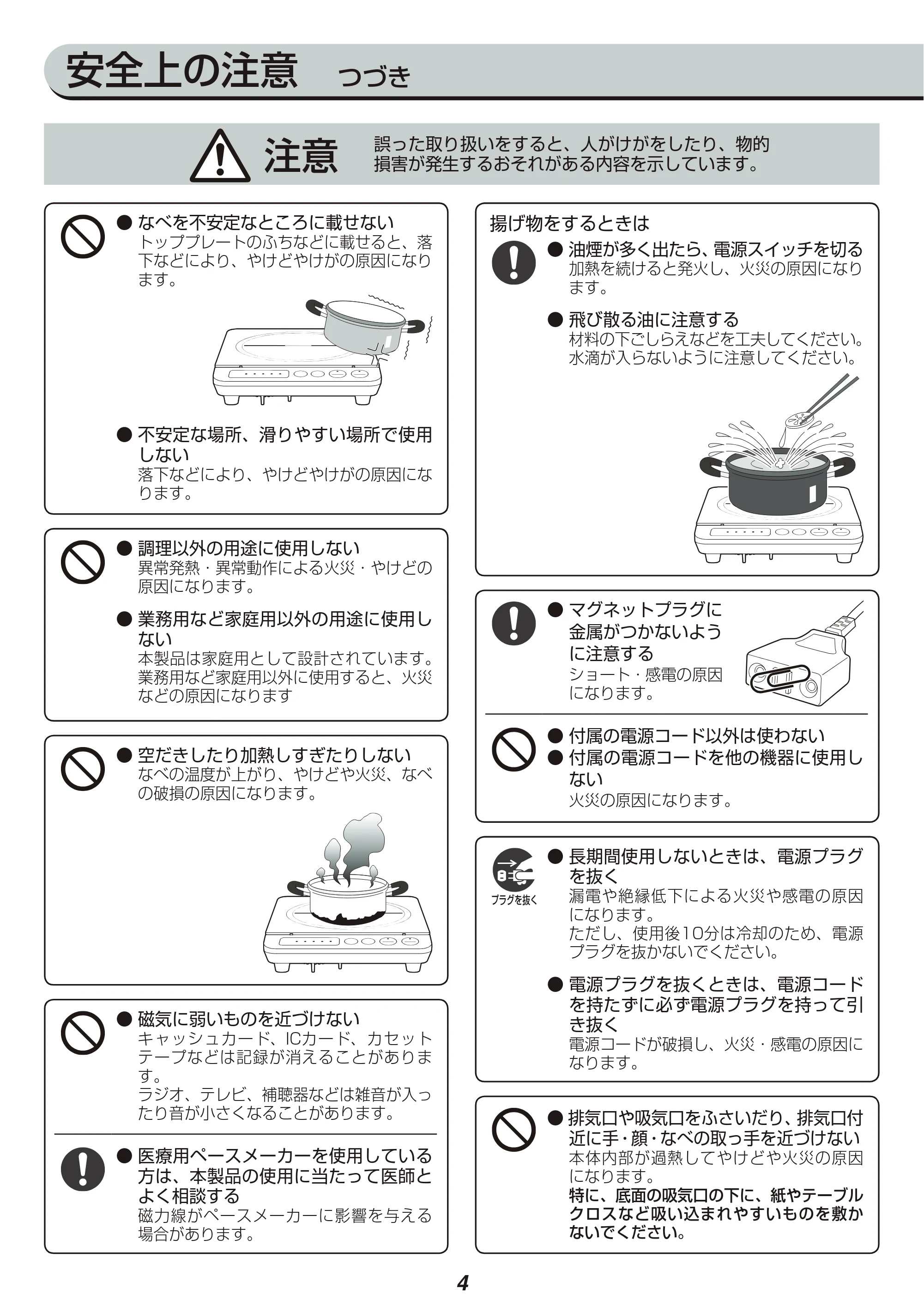 アイリスオーヤマ IHK-TK6 取扱説明書 — 原本ページ — 4ページ