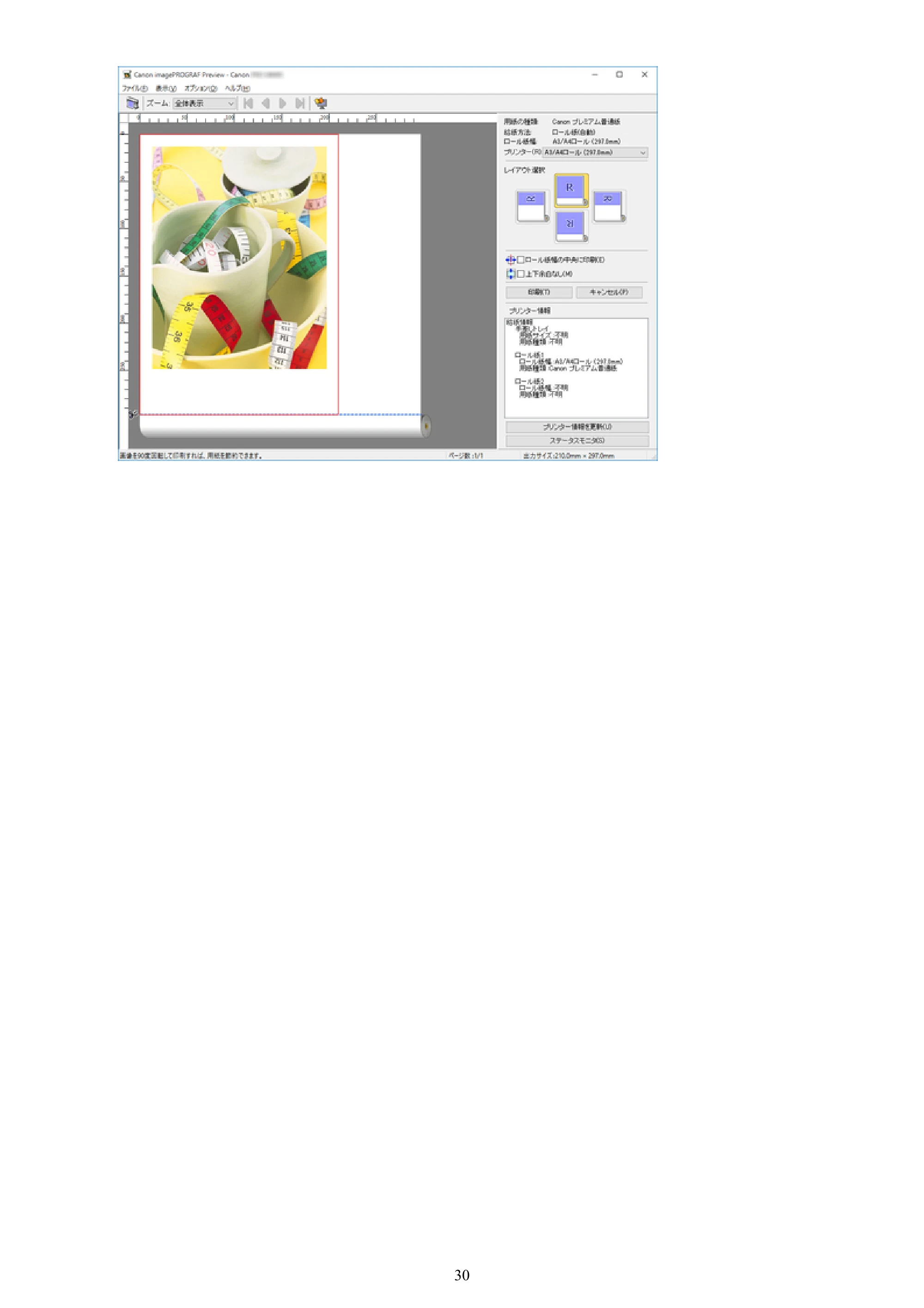 キヤノン PRO-1000 / PRO-4000 Preview ガイド （Windows版） 2023年3月23日更新（PDF：1.16MB） — 原本ページ — 30ページ
