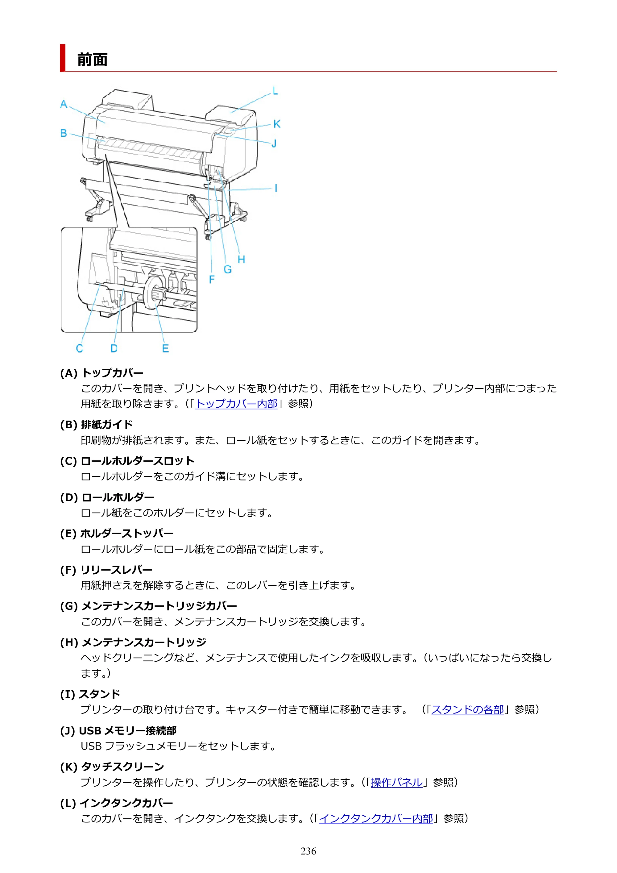 キヤノン PRO-4100 imagePROGRAF PRO-4100 （PDF） 電子マニュアル（Mac版）2023年1月26日更新（PDF：15.5MB） — 前面 — 原本ページ — 236ページ