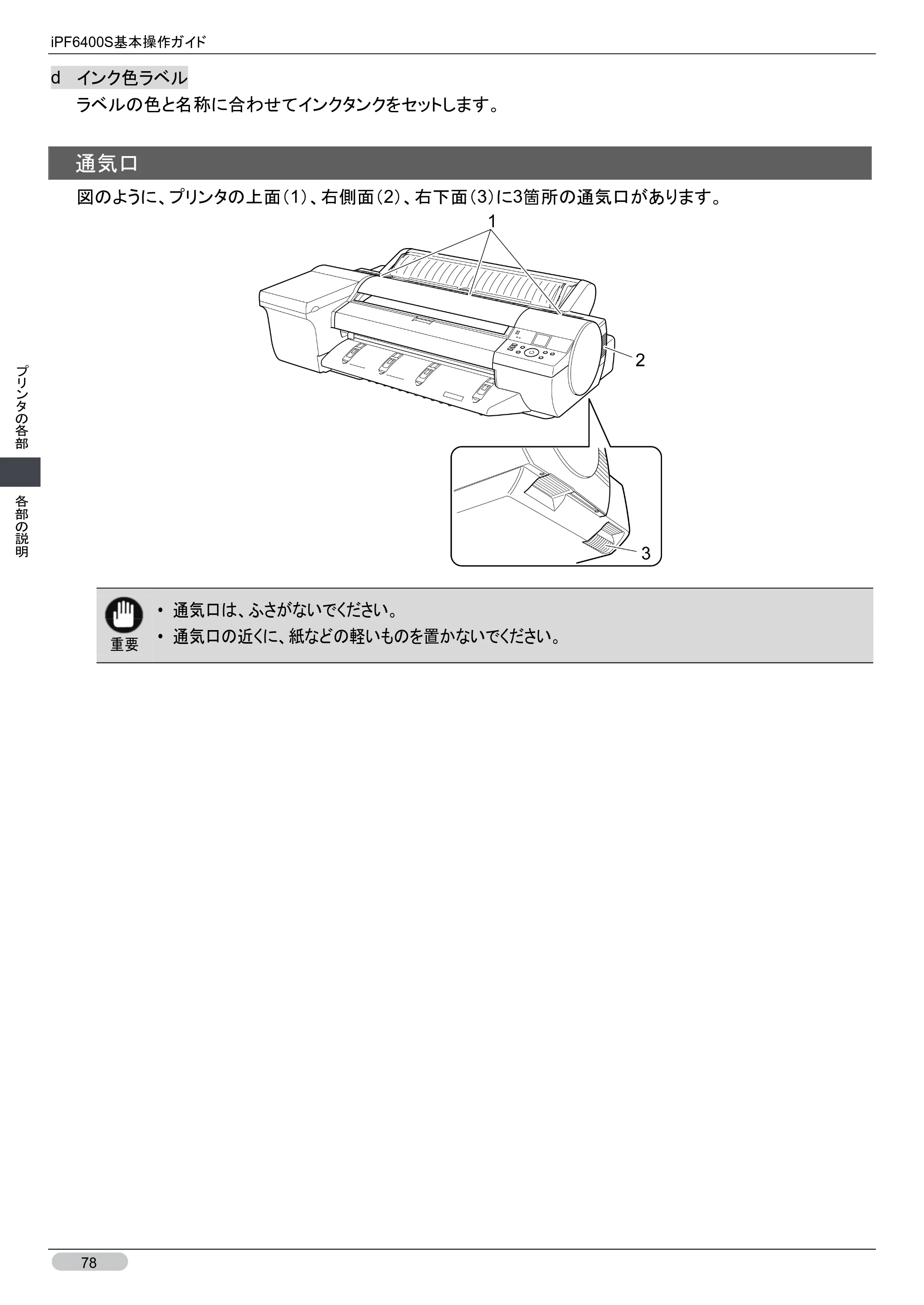 キヤノン iPF6400S 基本操作ガイド （PDF形式／12.03Mバイト） — 原本ページ — 78ページ