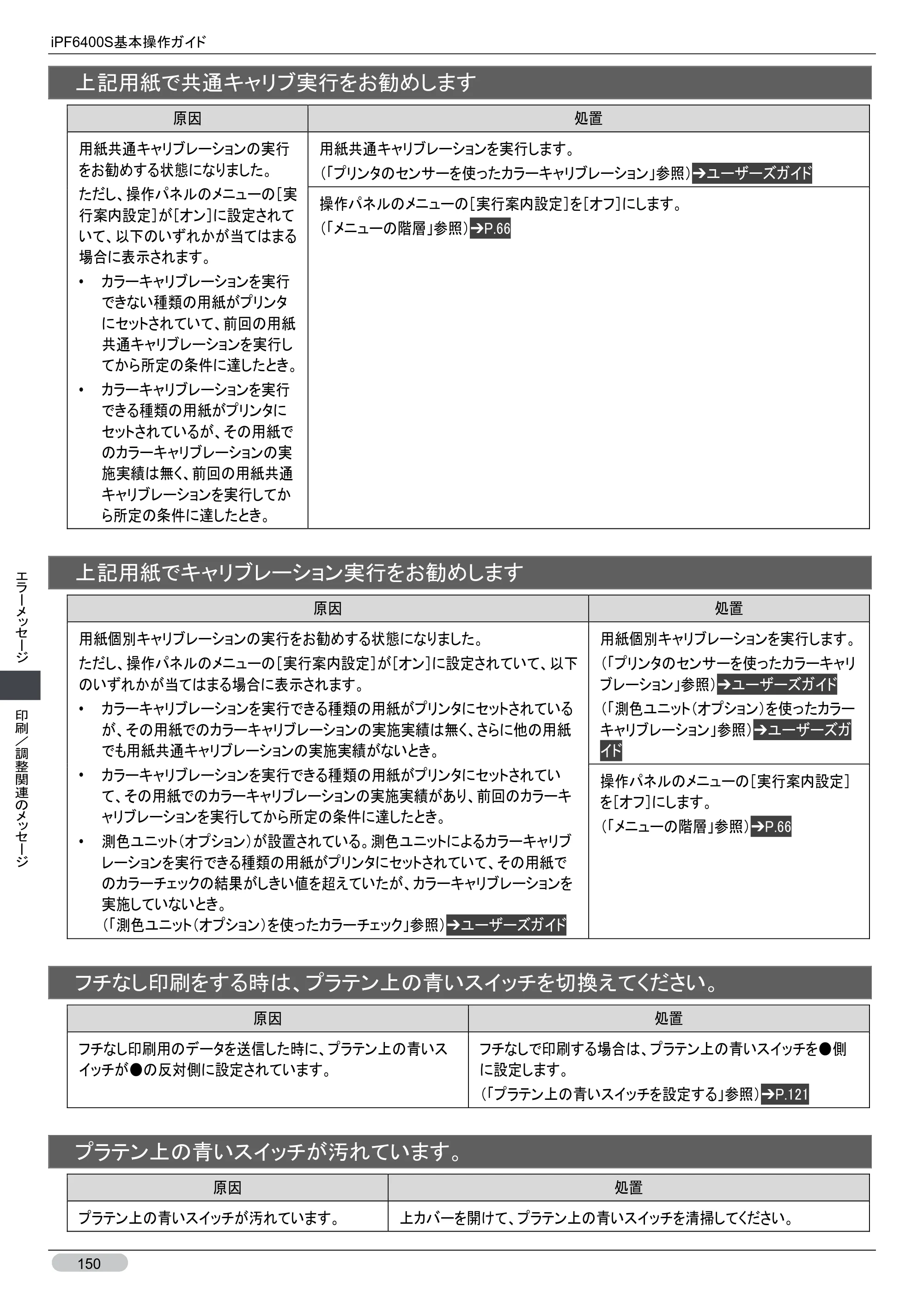 キヤノン iPF6400S 基本操作ガイド （PDF形式／12.03Mバイト） — 原本ページ — 150ページ