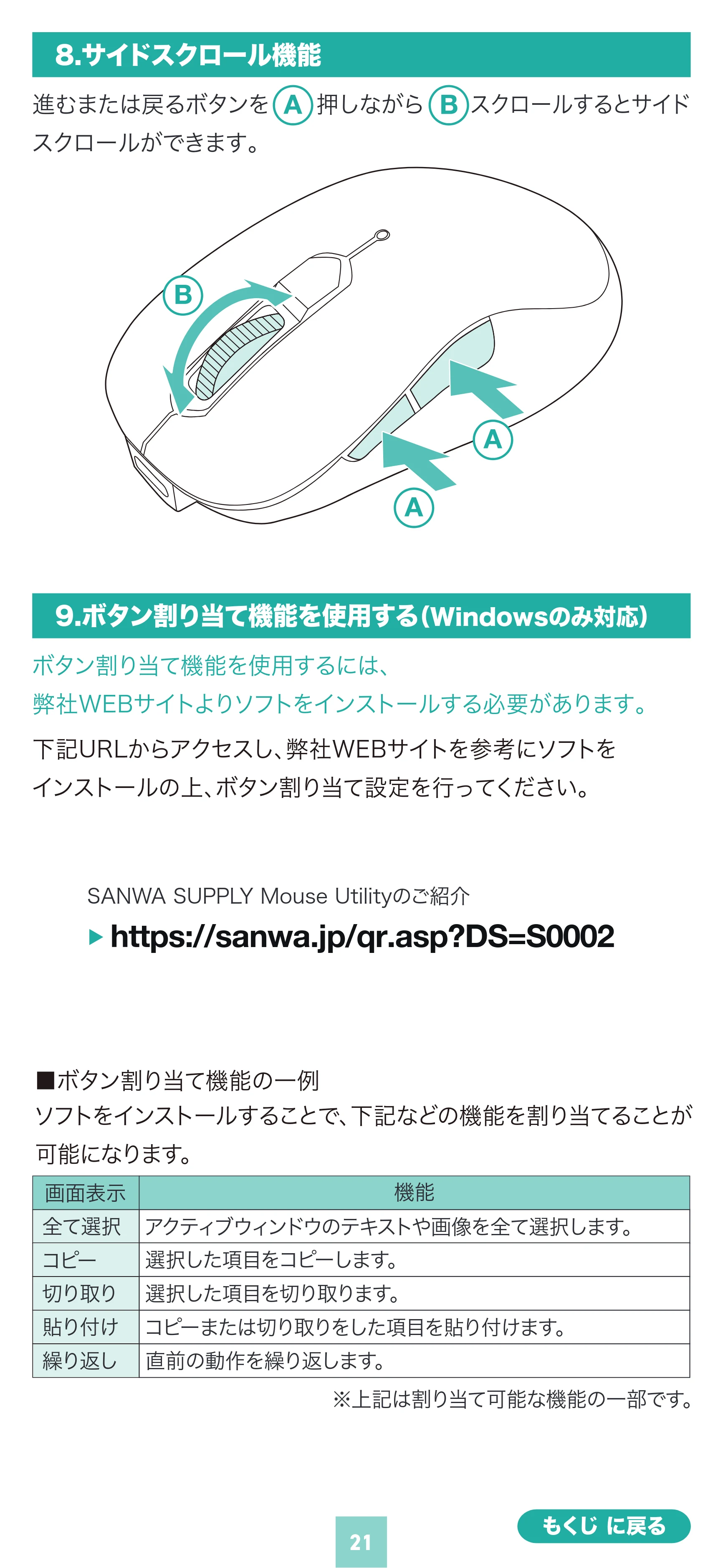 サンワサプライ 400-MAWBS227BK 取扱説明書 — https://sanwa.jp/qr.asp?DS=S0002 — 原本ページ — 20ページ