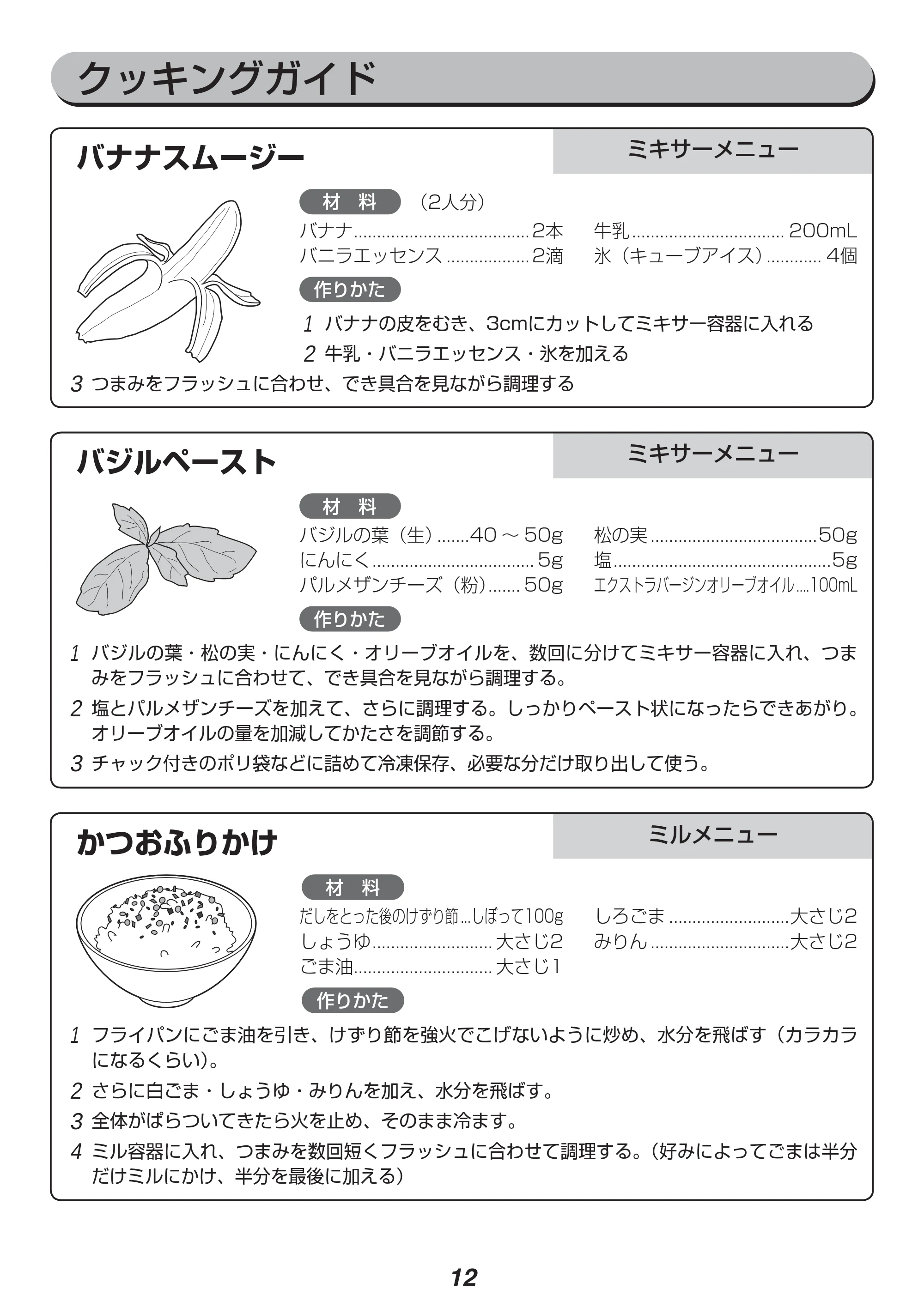 アイリスオーヤマ IJM-M800 取扱説明書 — 原本ページ — 12ページ
