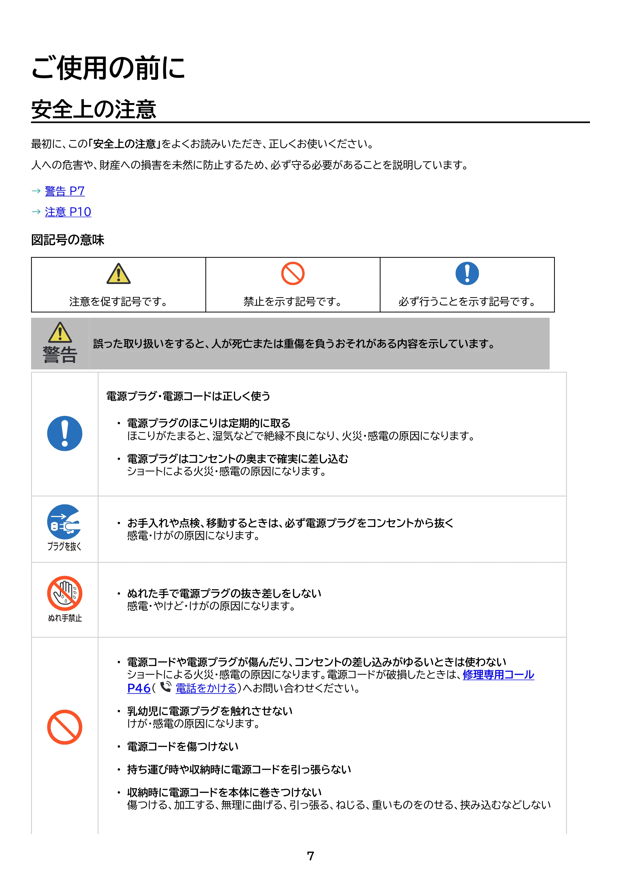 アイリスオーヤマ JSK-W10 取扱説明書 — 原本ページ — 7ページ