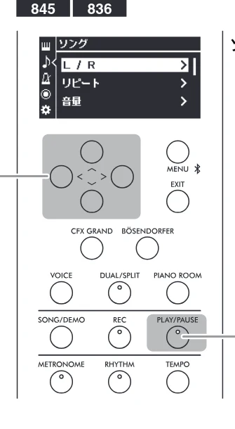 ヤマハ CLP-836 CLP-836 取扱説明書 — ソング再生に関する便利な機能 — 図版 35-2 — 35ページ