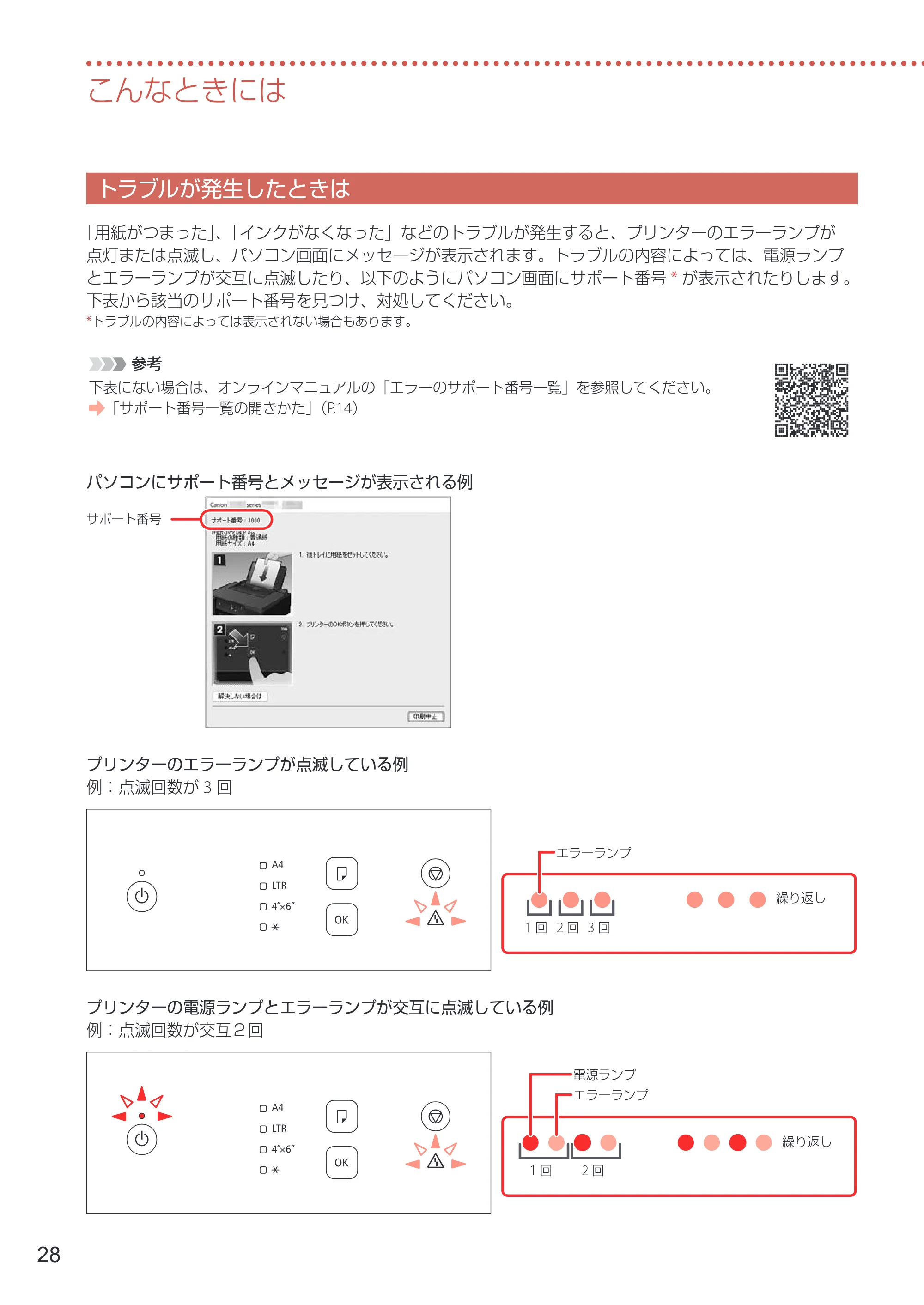 キヤノン G1330 設置・基本操作マニュアル 2022年11月10日掲載(PDF:4.98MB) — トラブルが発生したときは — 原本ページ — 30ページ