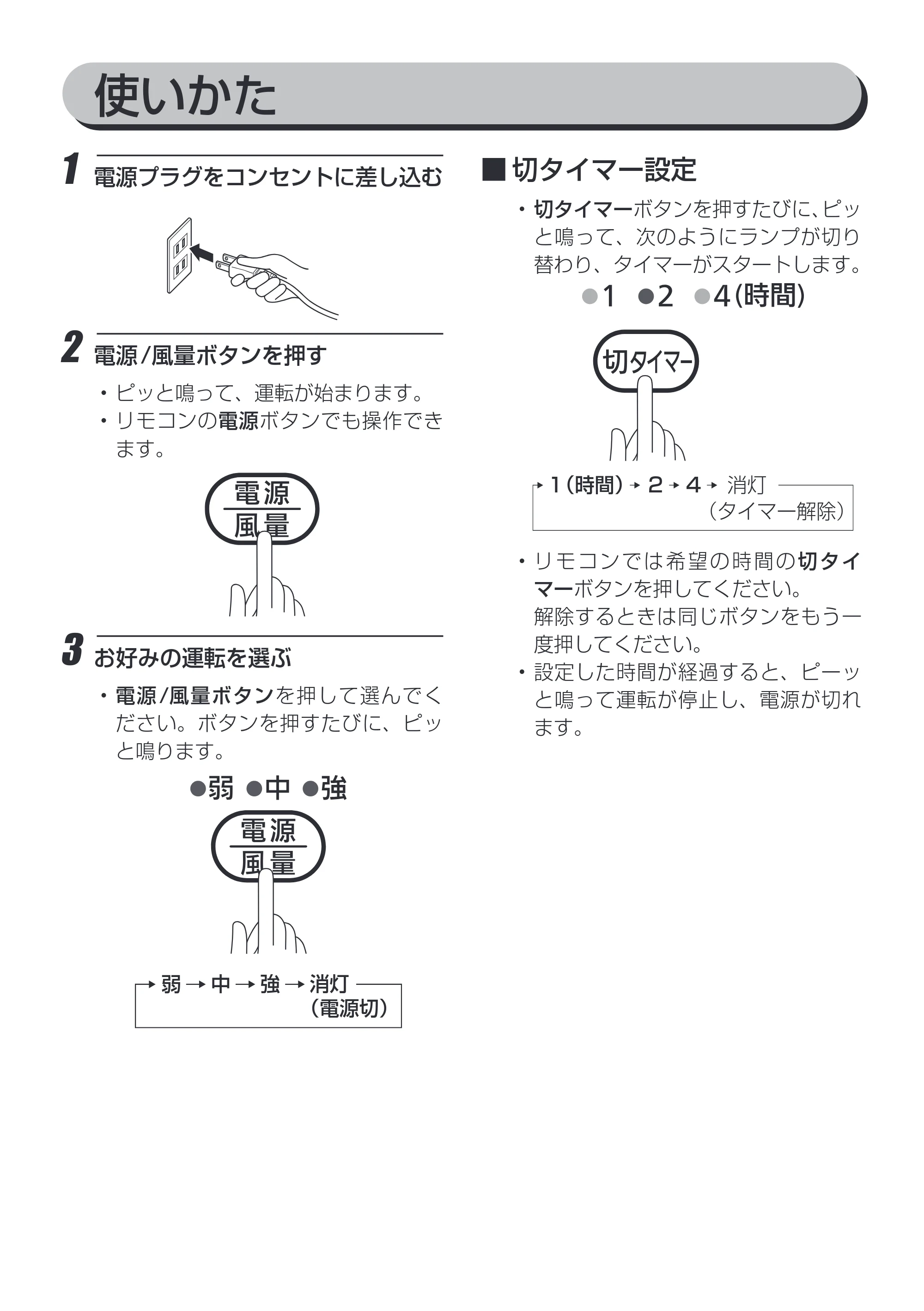アイリスオーヤマ KCF-MKC151 取扱説明書 — 使いかた — 原本ページ — 10ページ