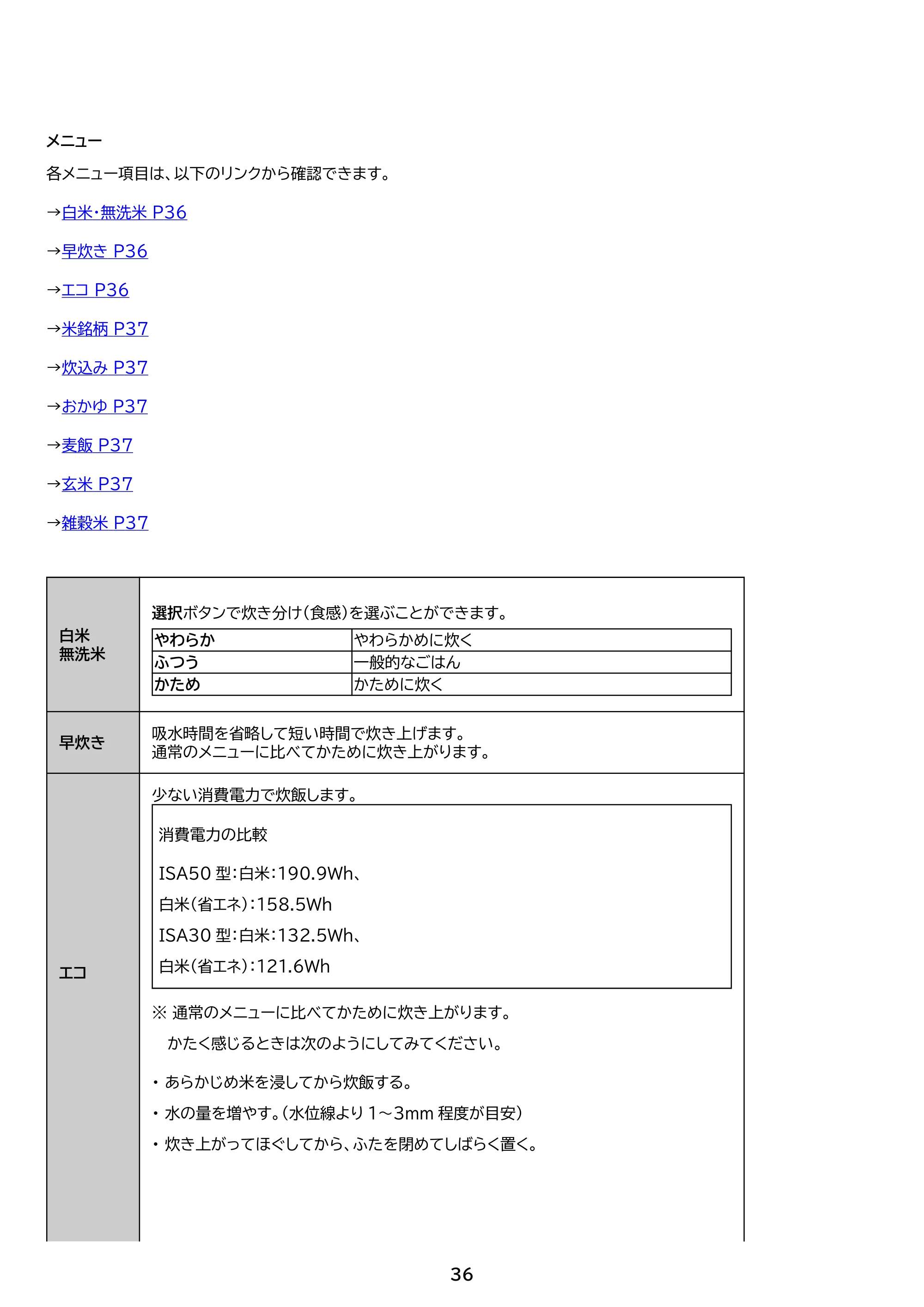 アイリスオーヤマ RC-ISA30 取扱説明書 — 原本ページ — 36ページ
