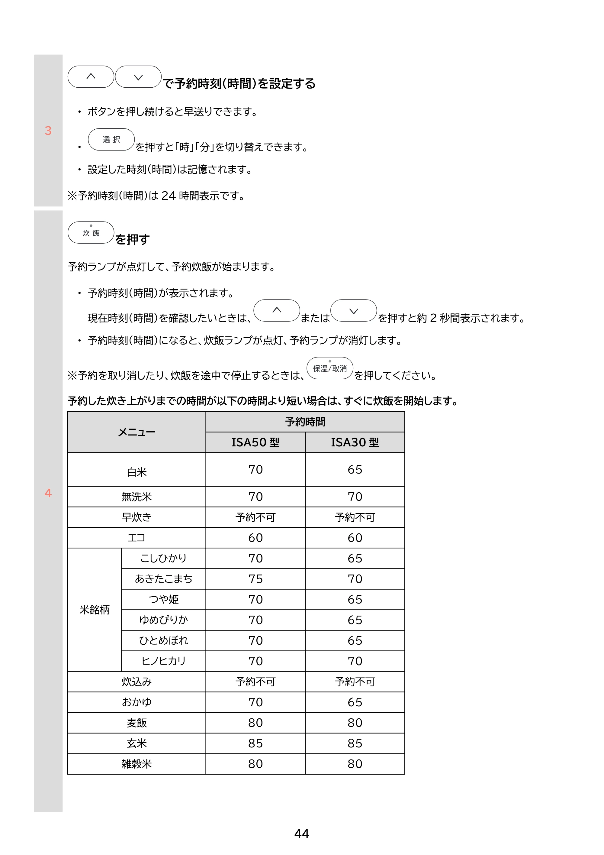 アイリスオーヤマ RC-ISA30 取扱説明書 — 原本ページ — 44ページ