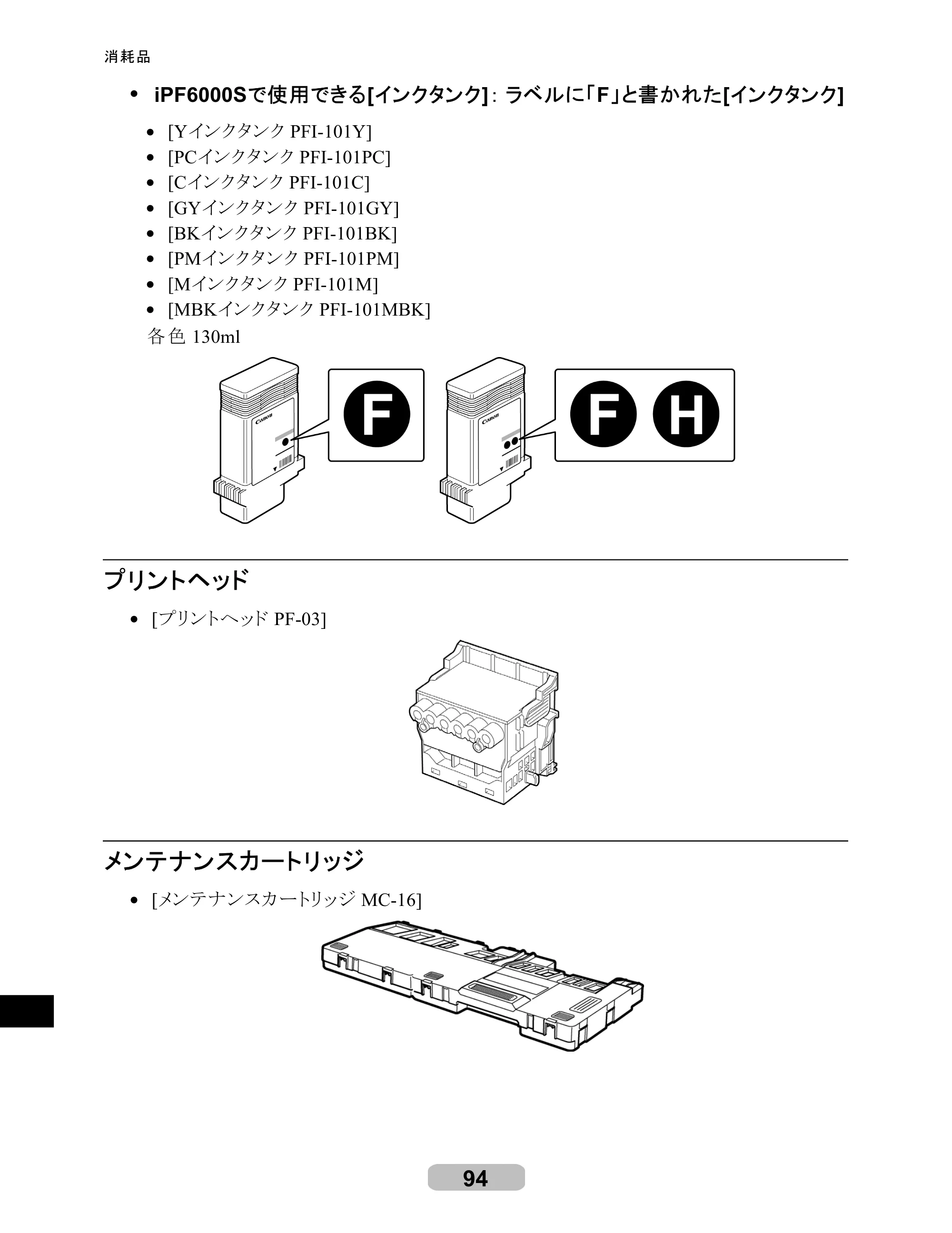 キヤノン iPF6000S/6200 リファレンスガイド （PDF形式／5.73Mバイト） — 原本ページ — 94ページ