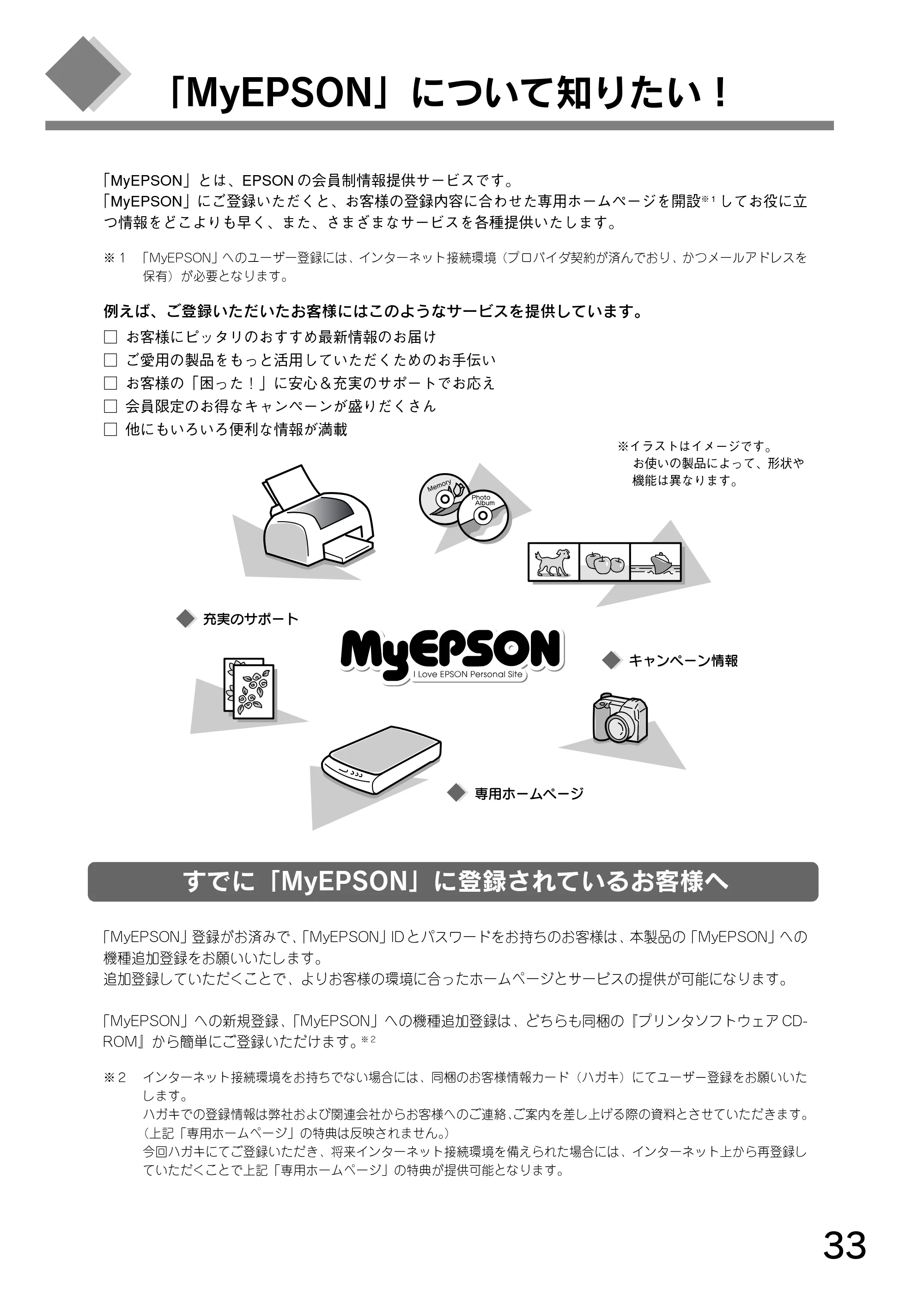 エプソン CL-760 プリンタ準備ガイド — 「MyEPSON 」について知りたい! — 原本ページ — 35ページ