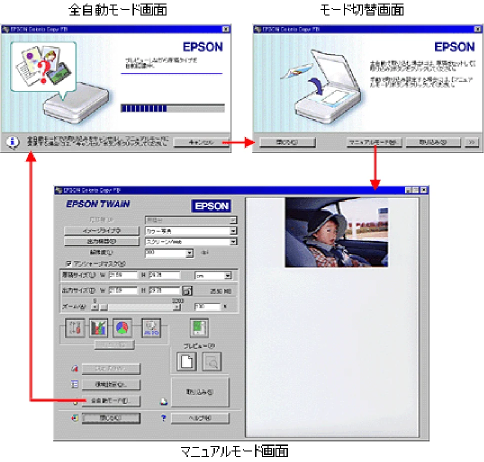エプソン CC-550L ユーザーズガイド(Macintosh版) — EPSON TWAIN の起動 51 — 図版 51-2 — 51ページ