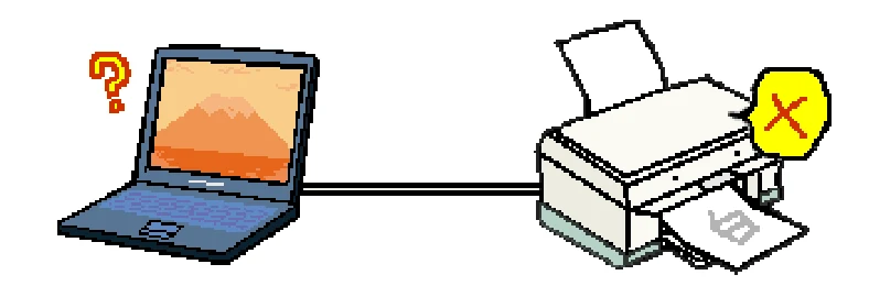 エプソン CC-550L ユーザーズガイド(Macintosh版) — 動作はするが何も印刷しない — 図版 70-1 — 70ページ