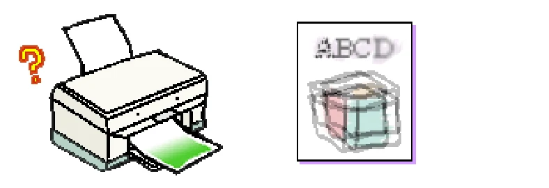 エプソン CC-550L ユーザーズガイド(Macintosh版) — 縦の罫線が左右にガタガタになったり、文字がぼやける — 図版 84-1 — 84ページ