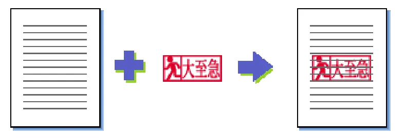 エプソン CC-550L ユーザーズガイド(Macintosh版) — オリジナルスタンプマークを重ねて印刷 — 図版 223-1 — 223ページ
