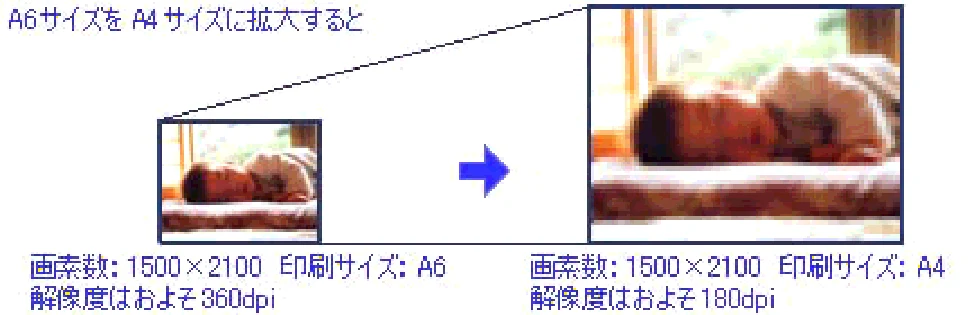 エプソン CC-550L ユーザーズガイド(Macintosh版) — 印刷サイズと解像度の関係 — 図版 312-2 — 312ページ