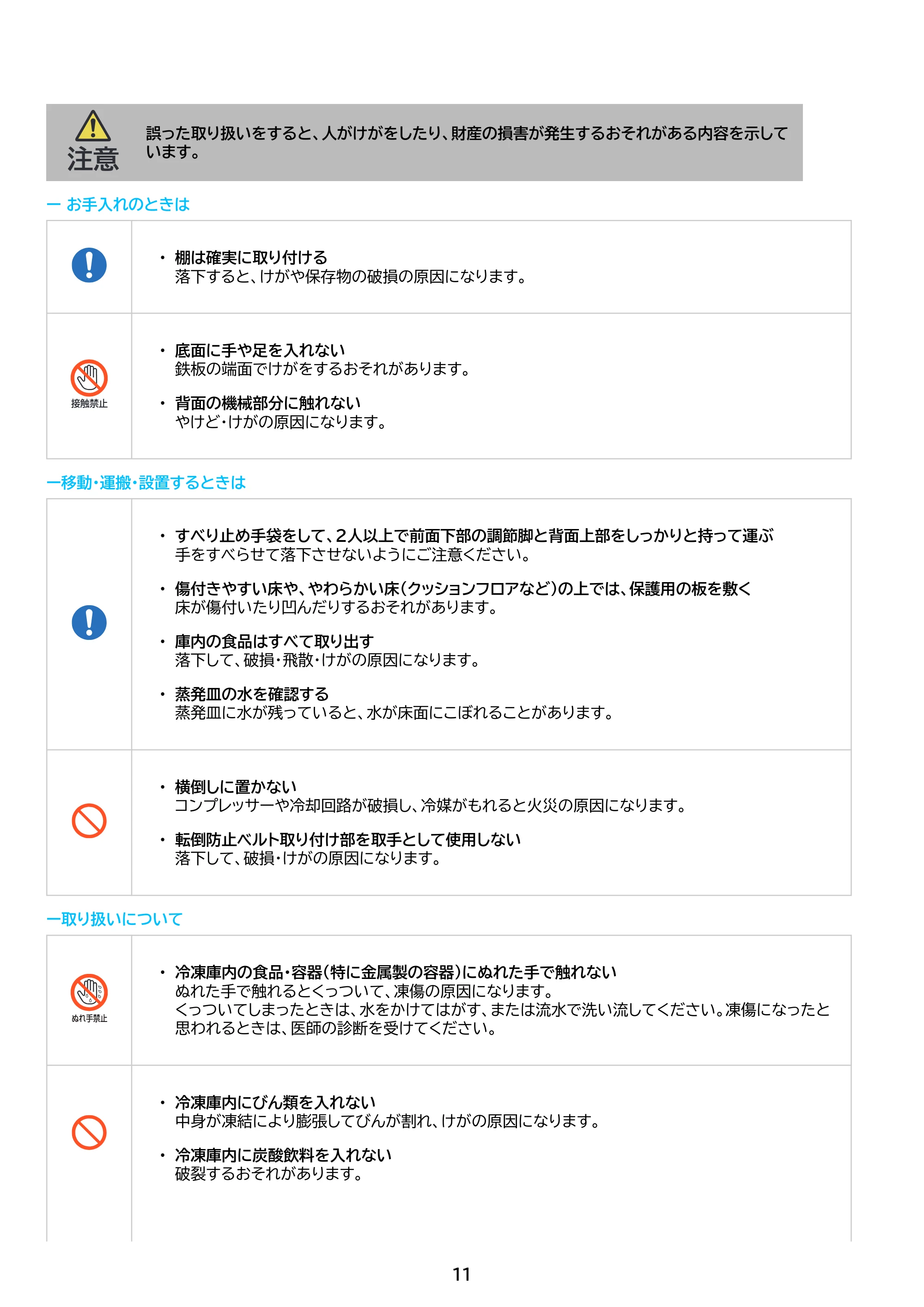 アイリスオーヤマ IUSN-S6A 取扱説明書 — 原本ページ — 11ページ