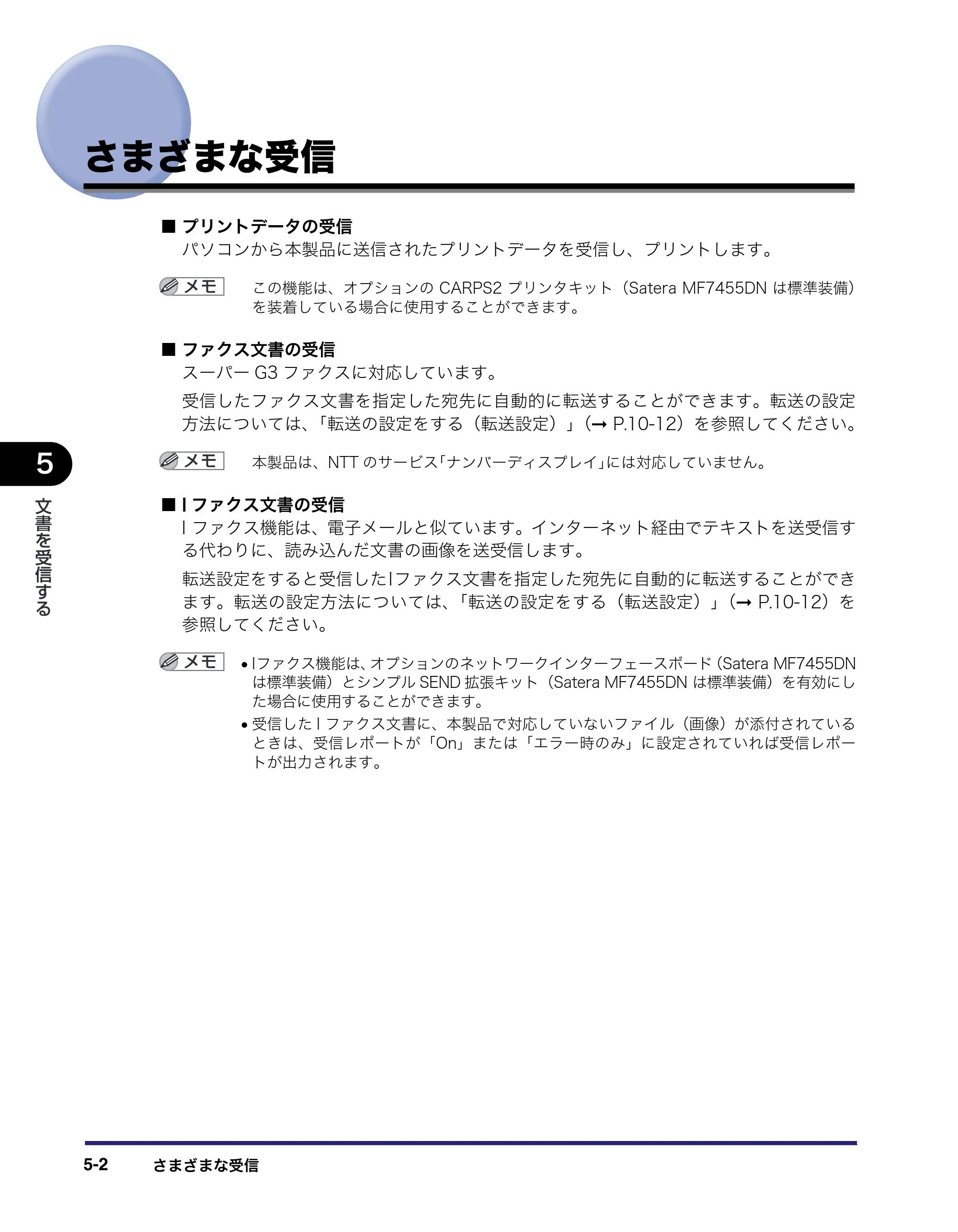 キヤノン MF7455DN/MF7430D 送信／ファクスガイド 2016年1月28日掲載（PDF：12.2MB） — さまざまな受信 — 原本ページ — 130ページ