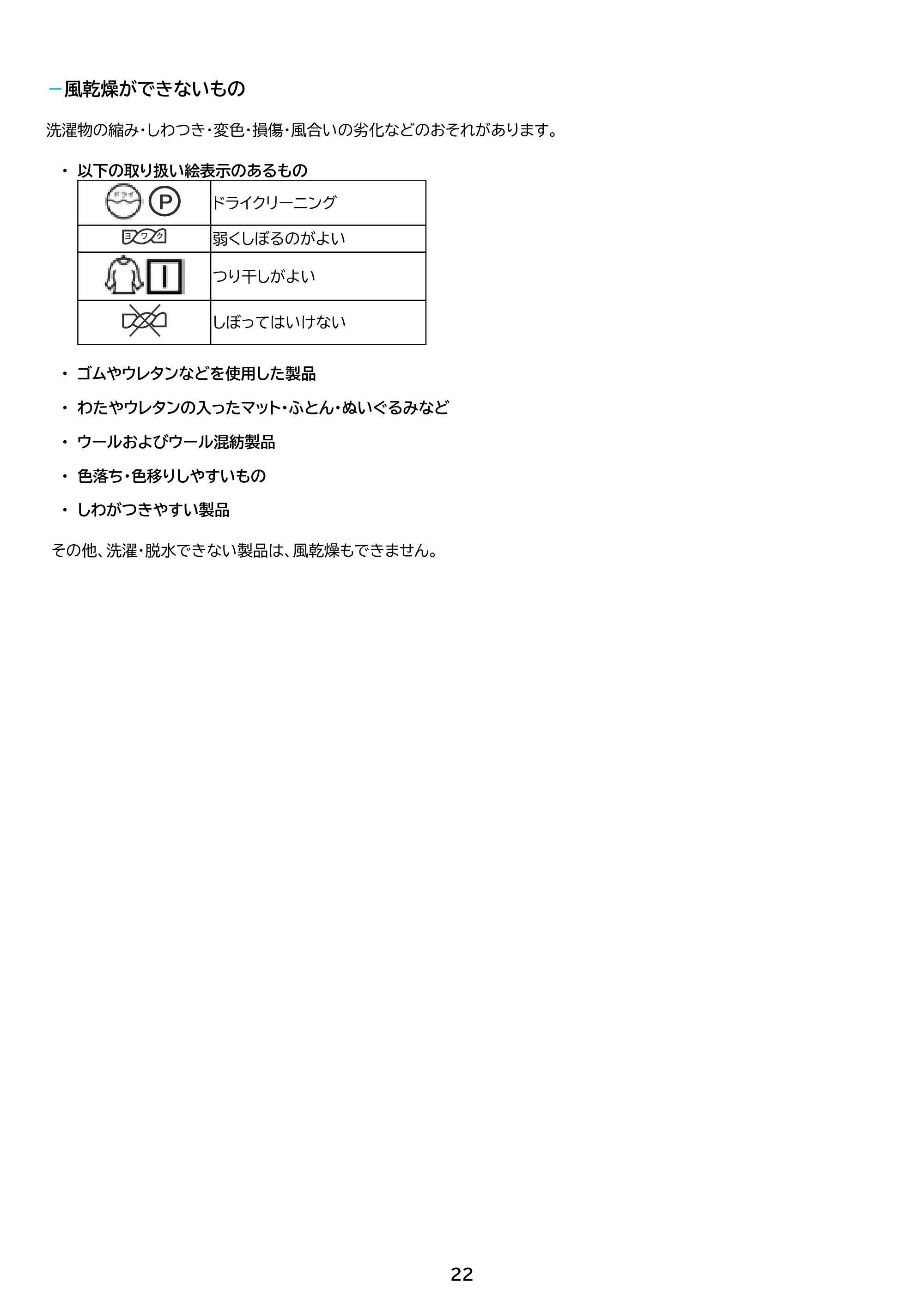 アイリスオーヤマ TCW-80A01 取扱説明書 — 原本ページ — 22ページ