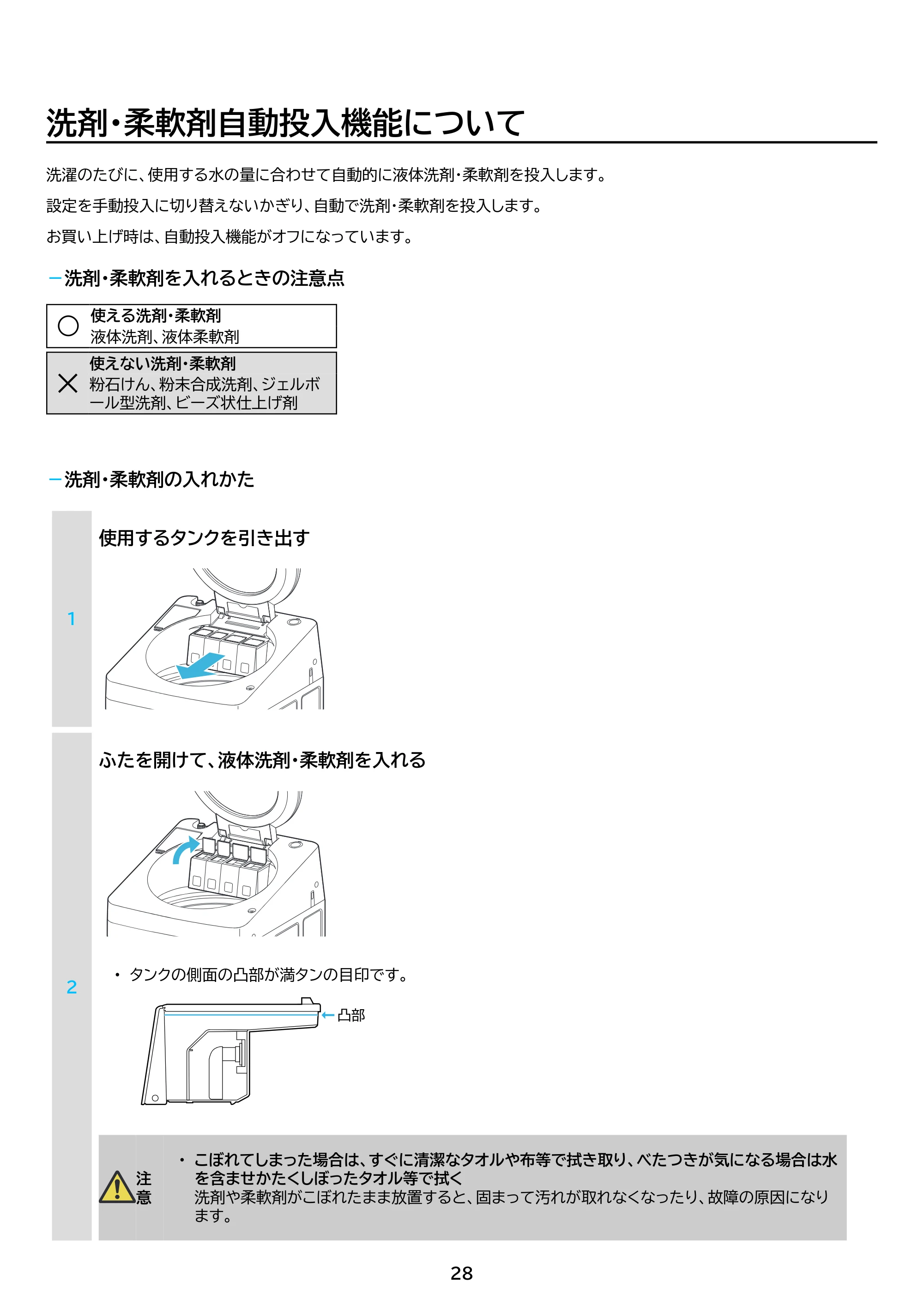 アイリスオーヤマ TCW-80A01 取扱説明書 — 原本ページ — 28ページ