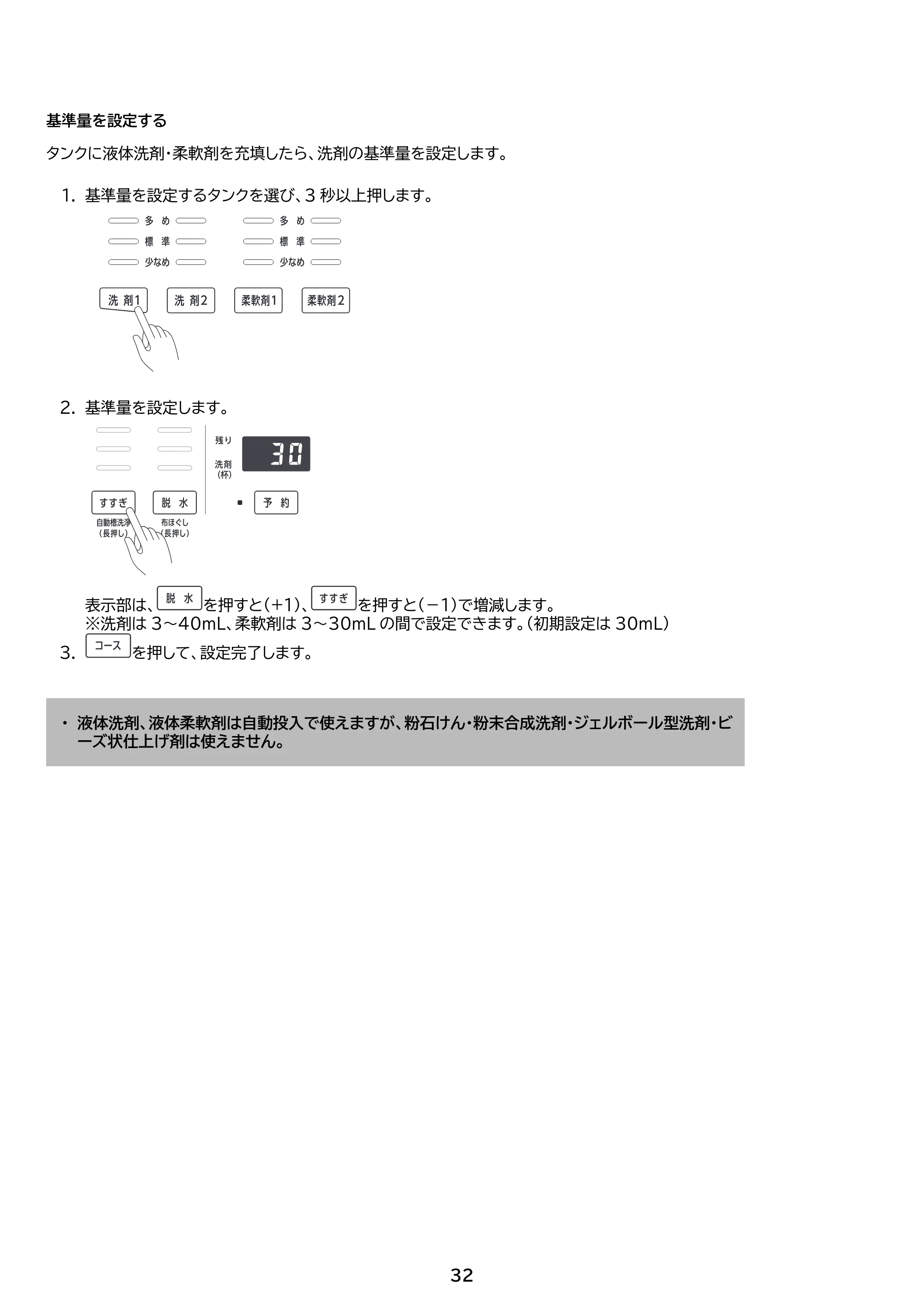 アイリスオーヤマ TCW-80A01 取扱説明書 — 原本ページ — 32ページ