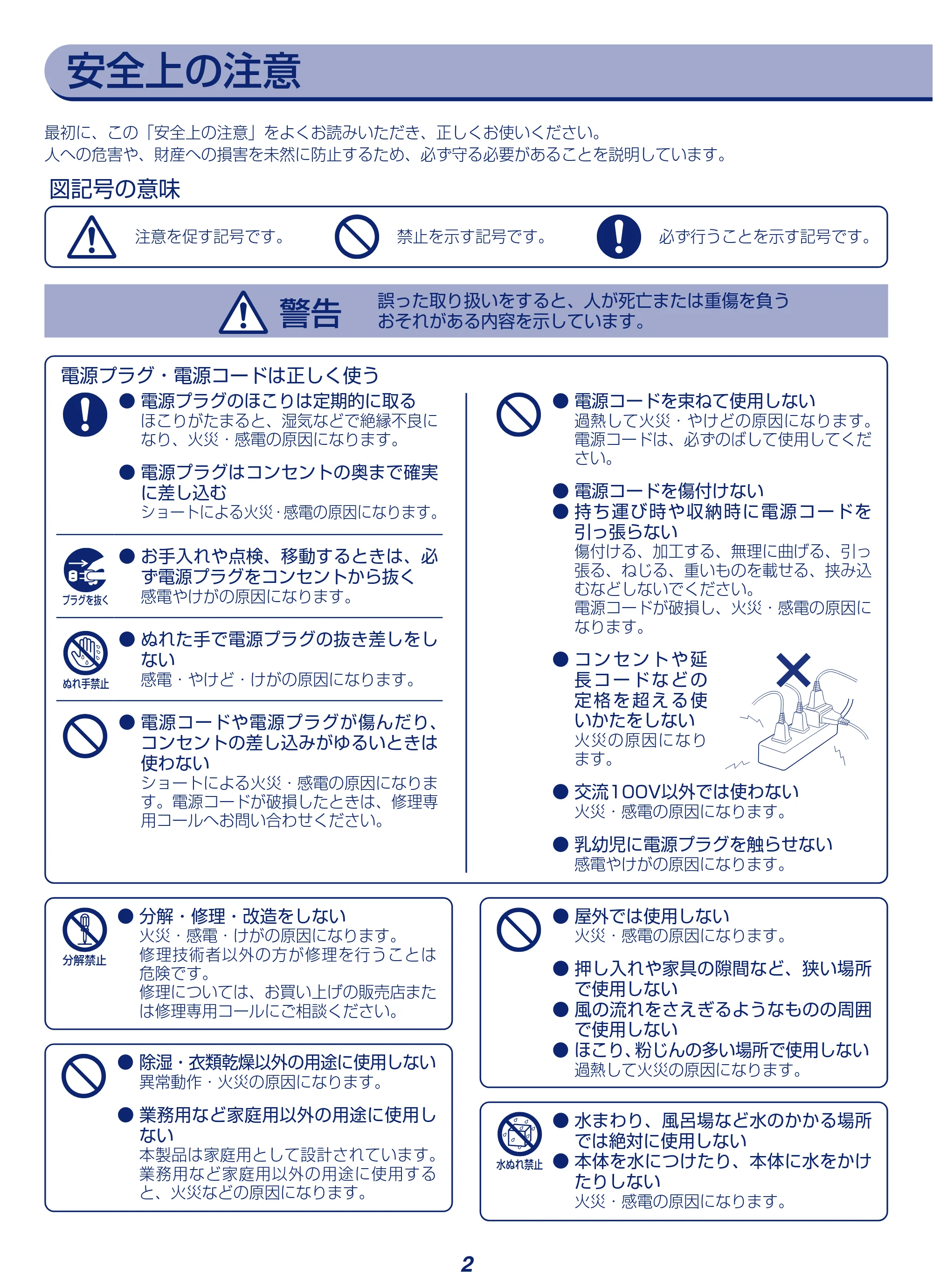 アイリスオーヤマ KIJH-L160 取扱説明書 — 原本ページ — 2ページ