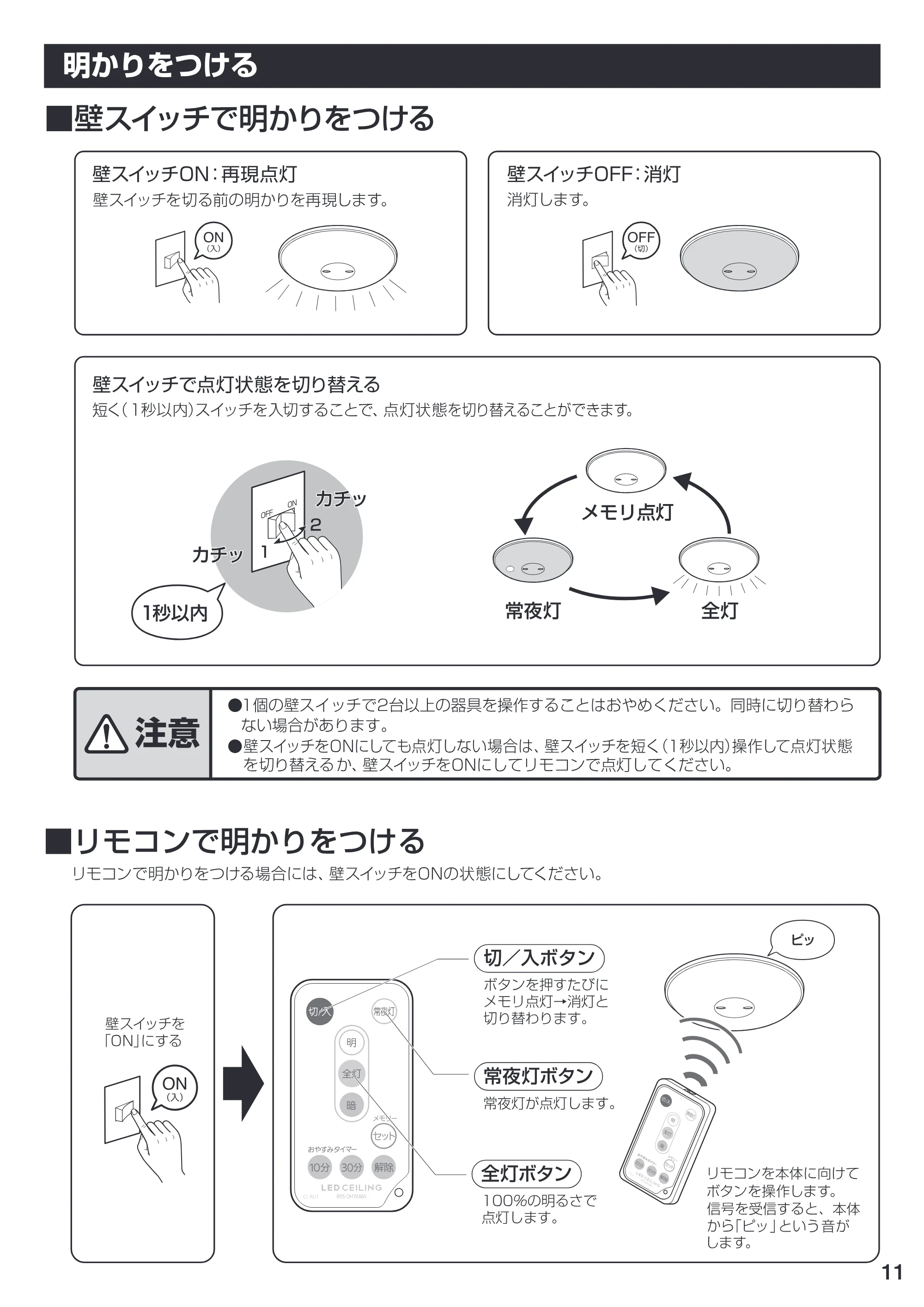 アイリスオーヤマ CL12D-SGE 取扱説明書 — 原本ページ — 11ページ