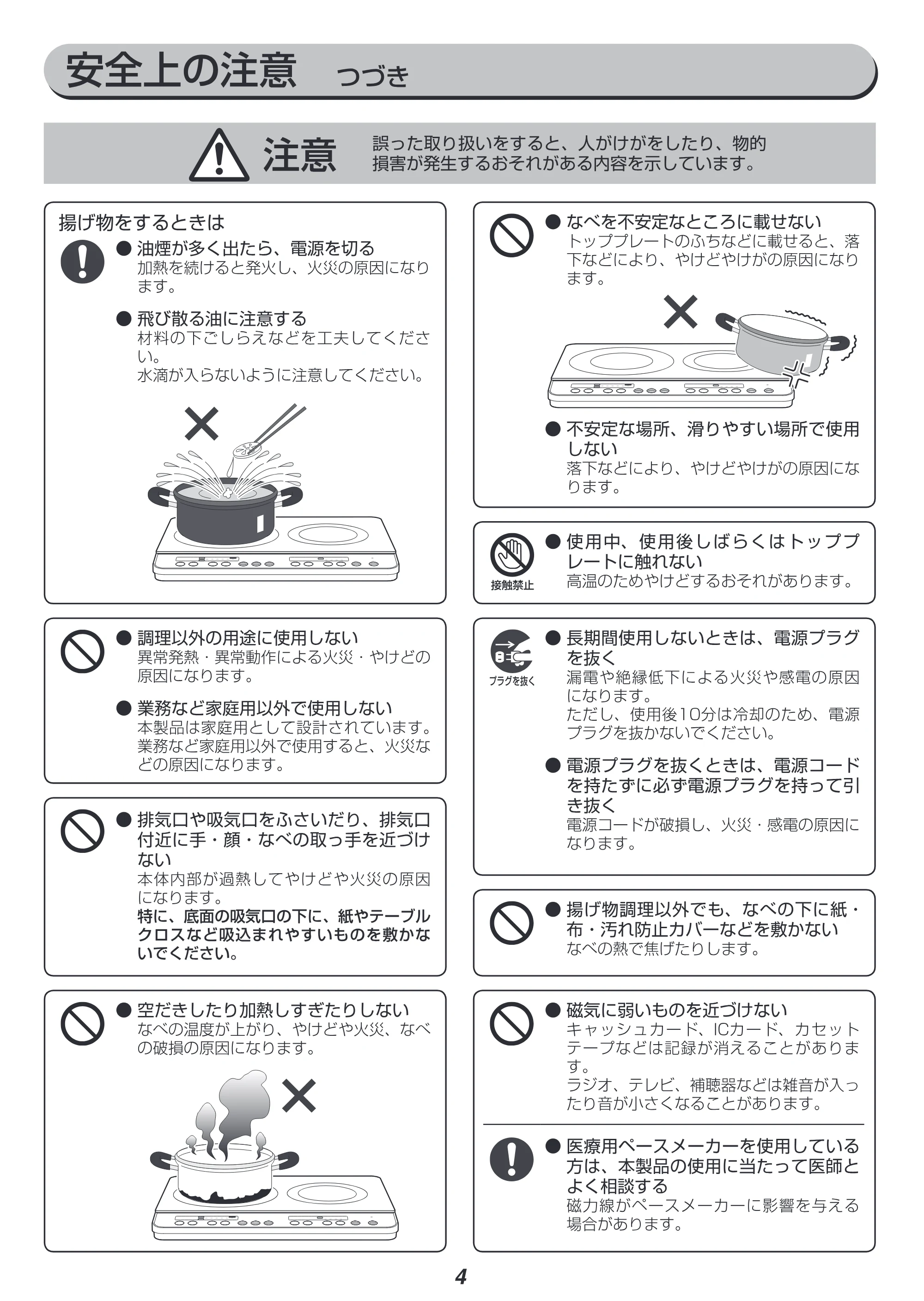 アイリスオーヤマ IHK-WKT22 取扱説明書 — 原本ページ — 4ページ