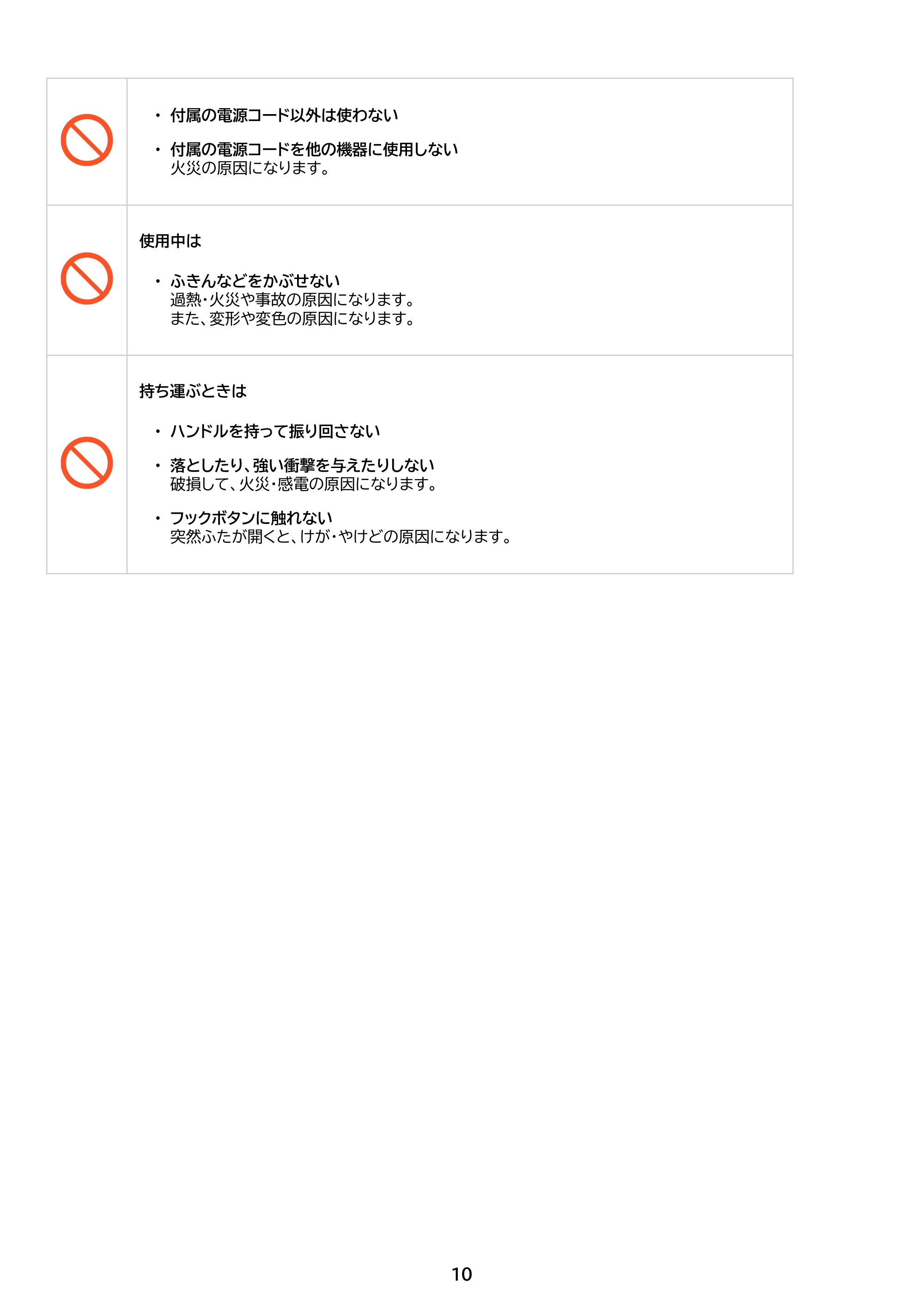 アイリスオーヤマ RC-MDA30 取扱説明書 — 原本ページ — 10ページ
