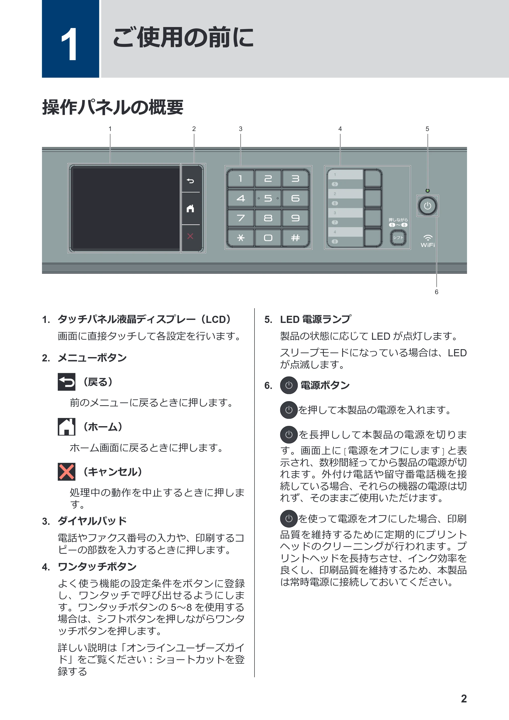 ブラザー MFC-J5800CDW かんたん操作ガイド — 1 ご使用の前に — 原本ページ — 3ページ