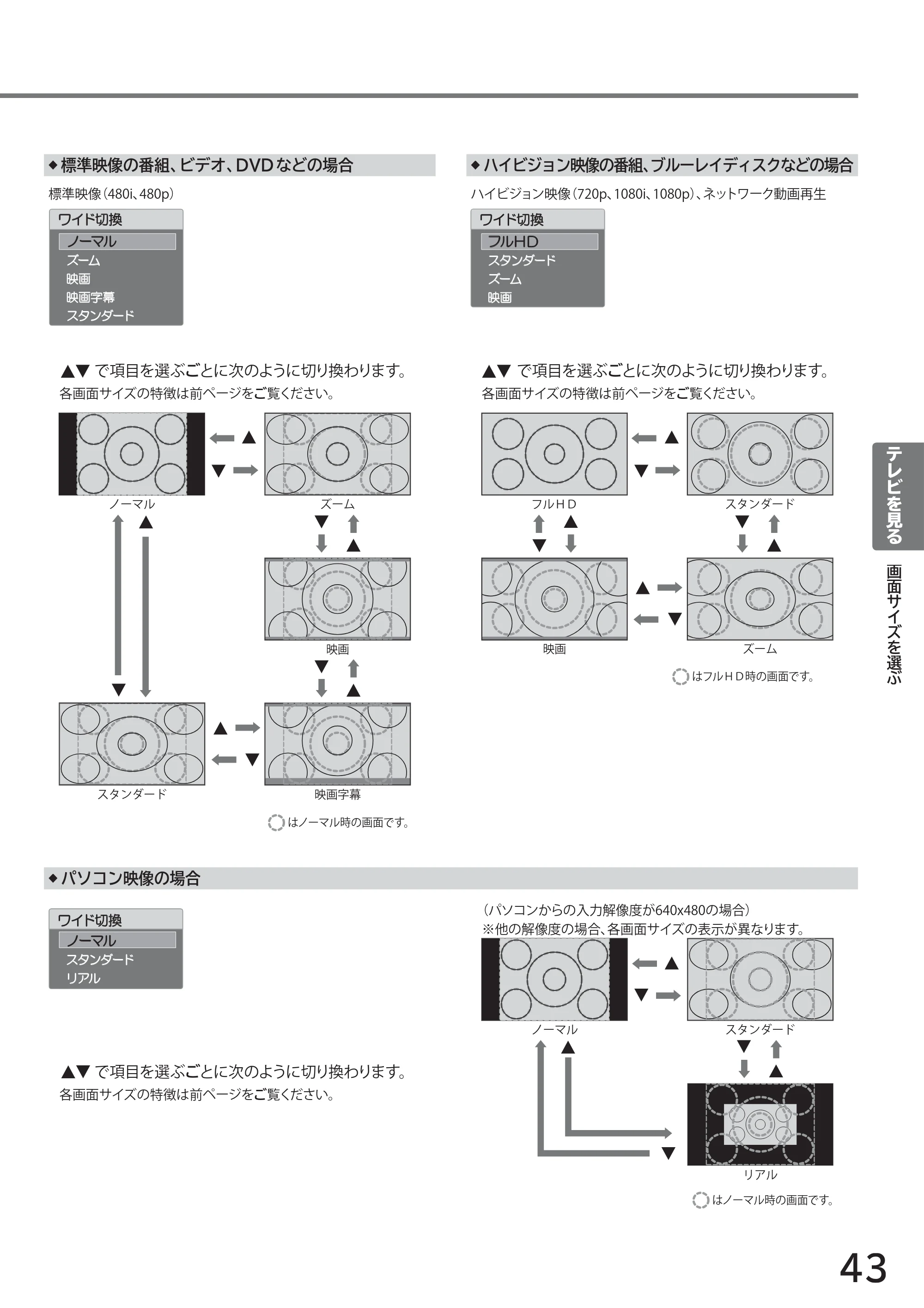 日立 L40-A5 / L32-A5 / L24-A5 取扱説明書 — 原本ページ — 43ページ