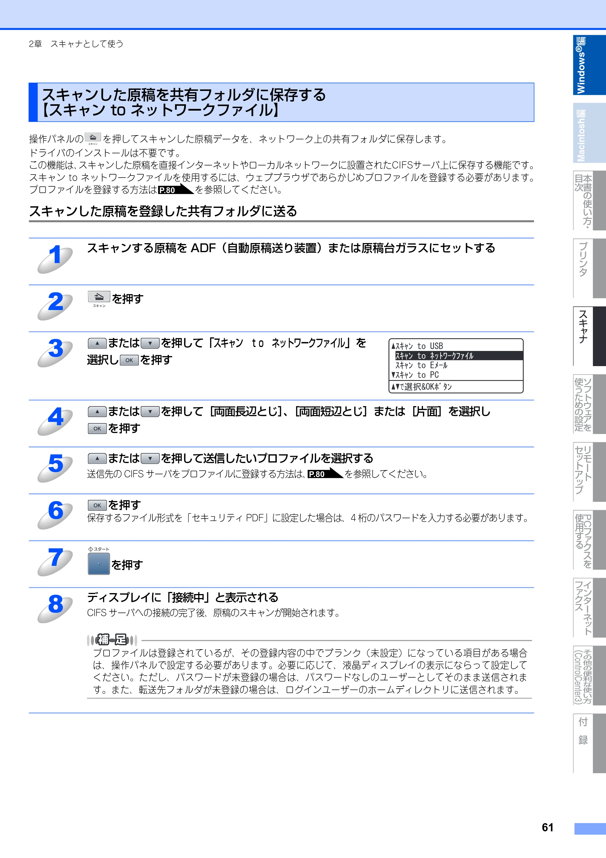 ブラザー MFC-8890DW ユーザーズガイド ～応用編～ — 原本ページ — 62ページ