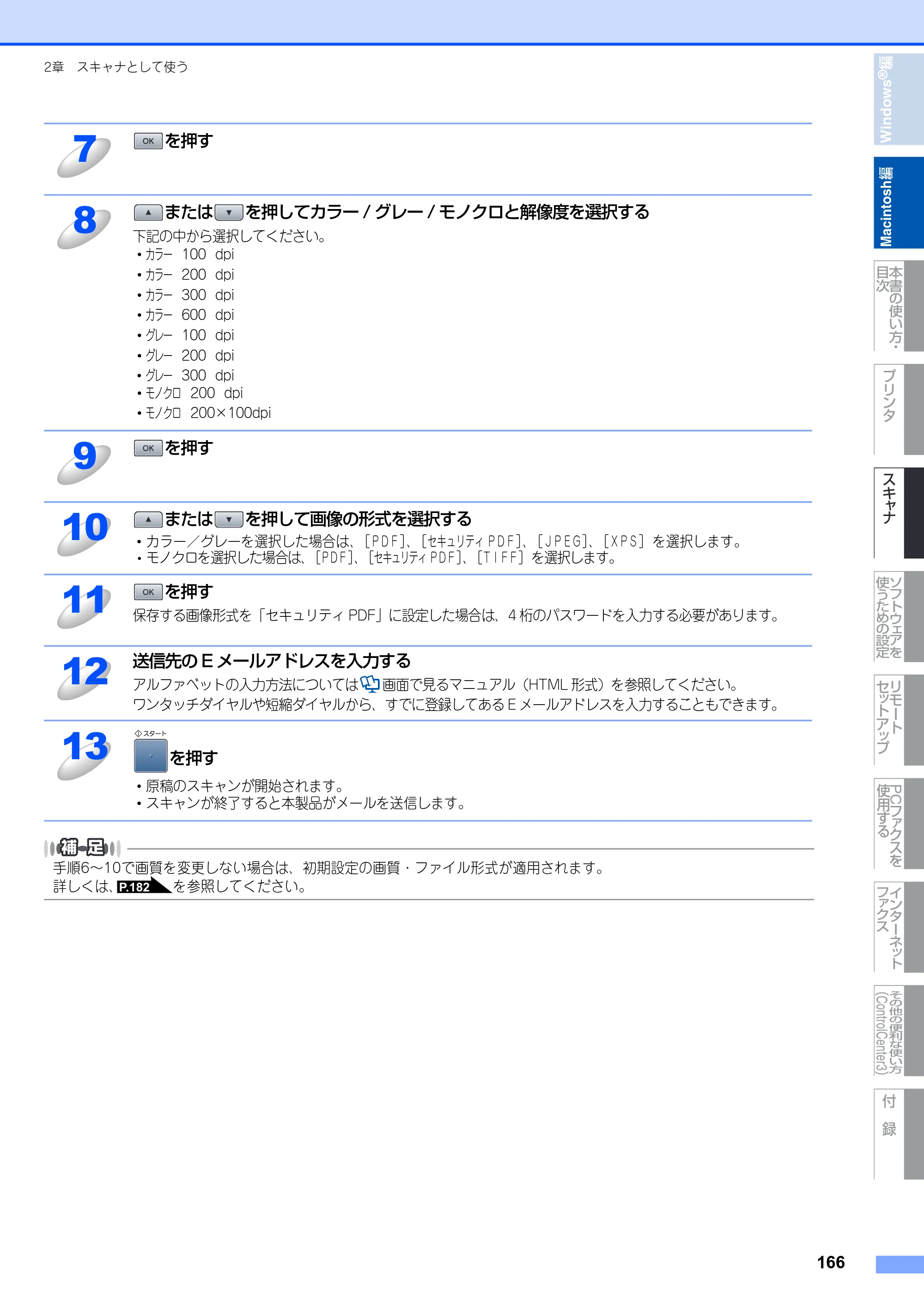 ブラザー MFC-8890DW ユーザーズガイド ～応用編～ — 原本ページ — 167ページ
