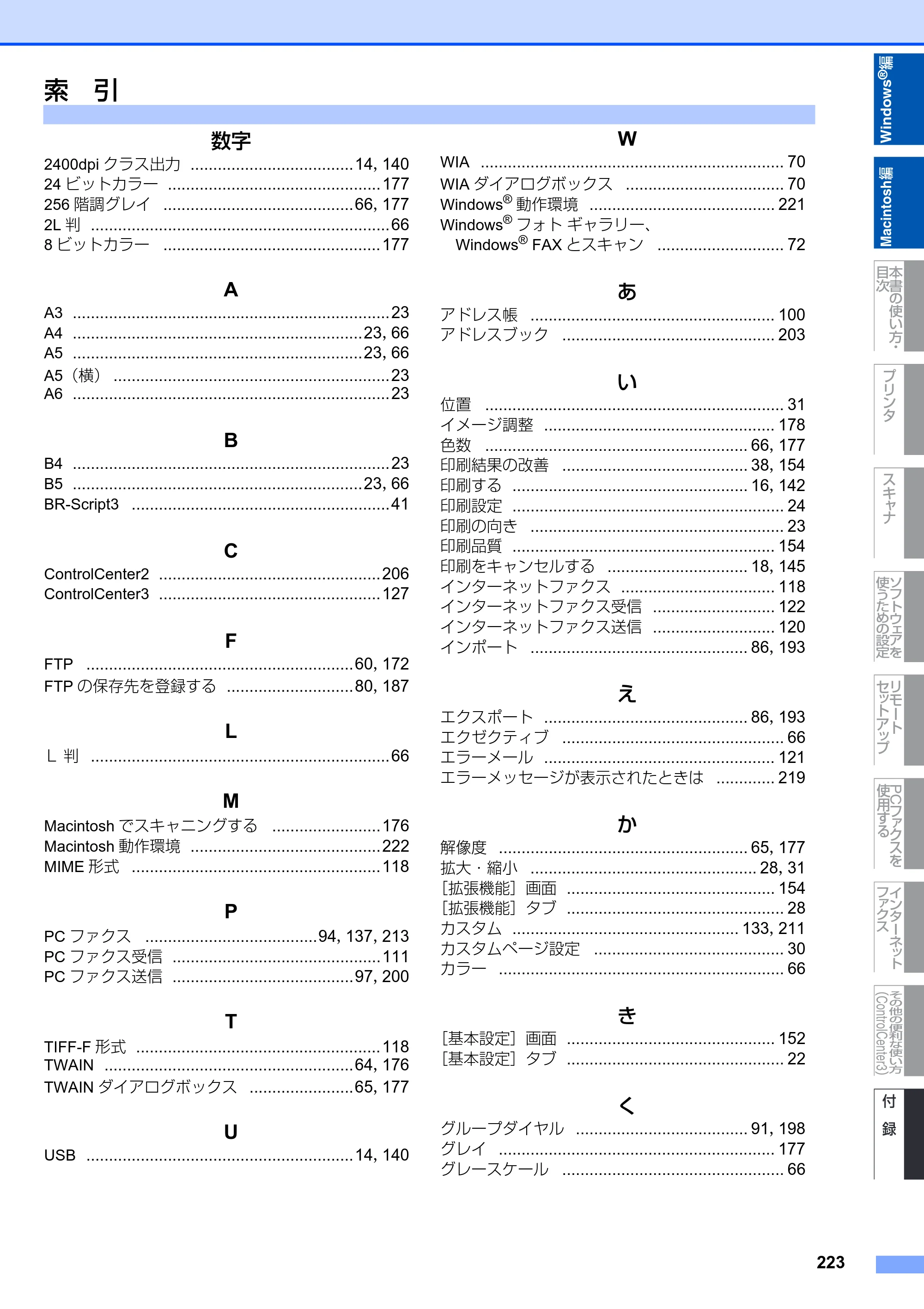 ブラザー MFC-8890DW ユーザーズガイド ～応用編～ — 原本ページ — 224ページ