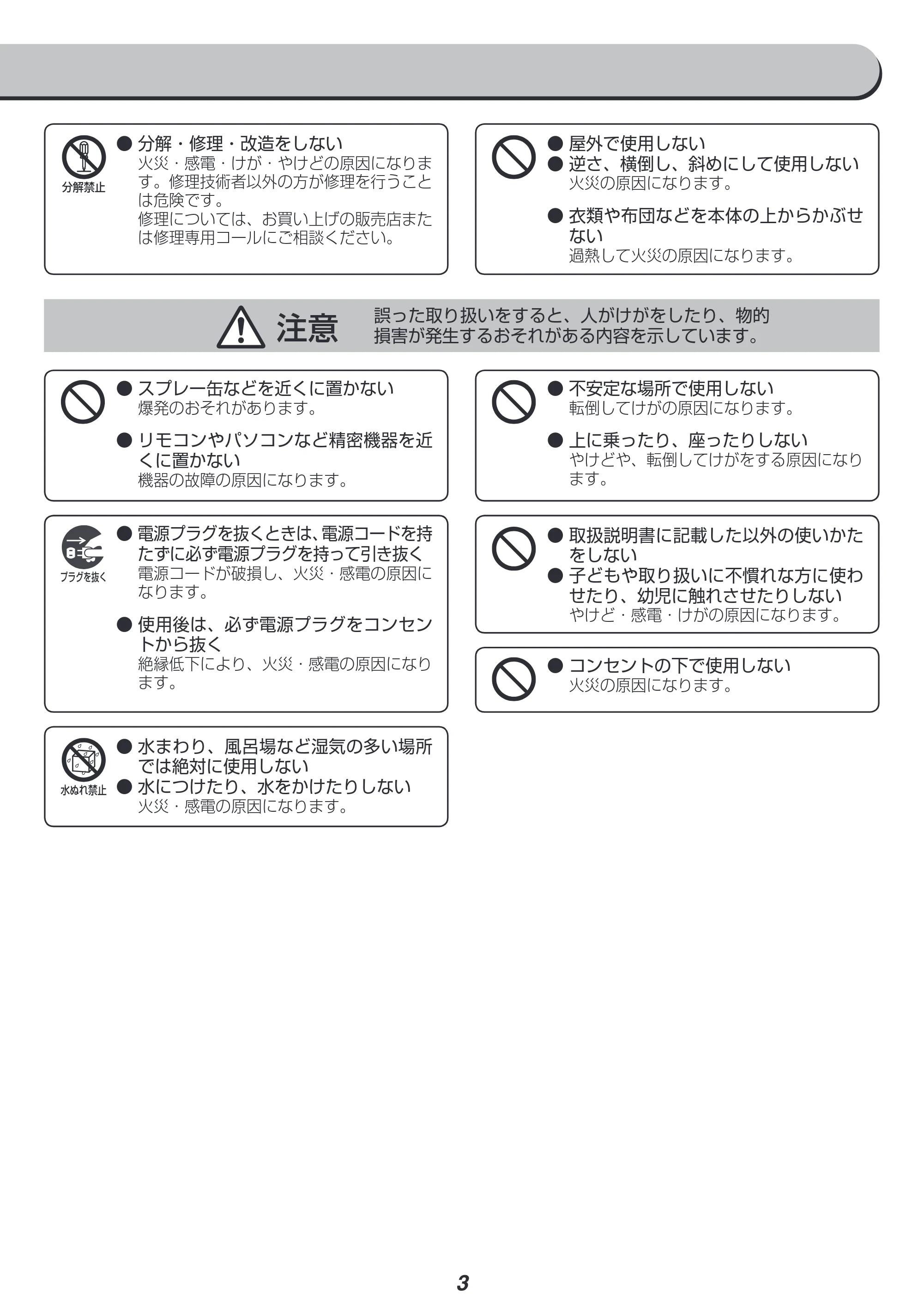 アイリスオーヤマ IWH2-1208M 取扱説明書 — 原本ページ — 3ページ