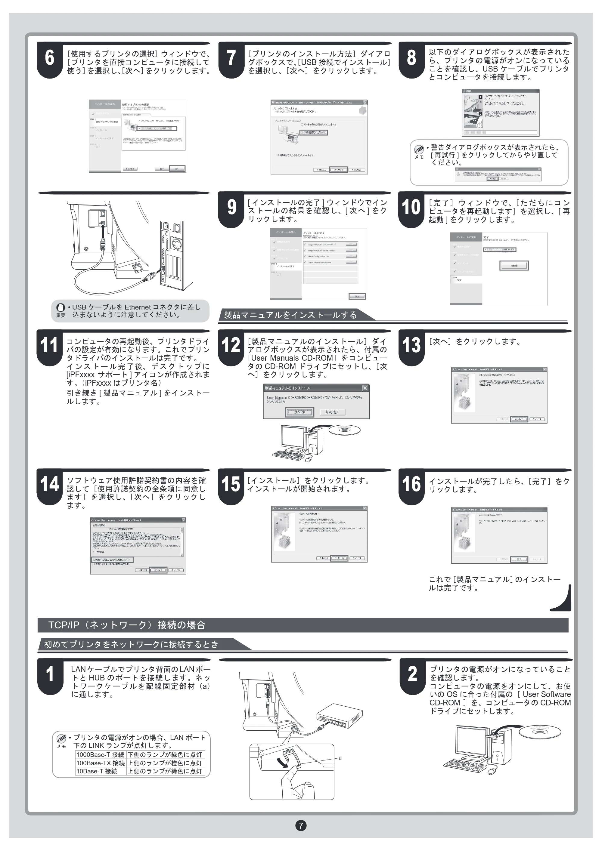 キヤノン iPF650/655/750/755 セットアップガイド （PDF形式／4.76Mバイト） — 原本ページ — 7ページ