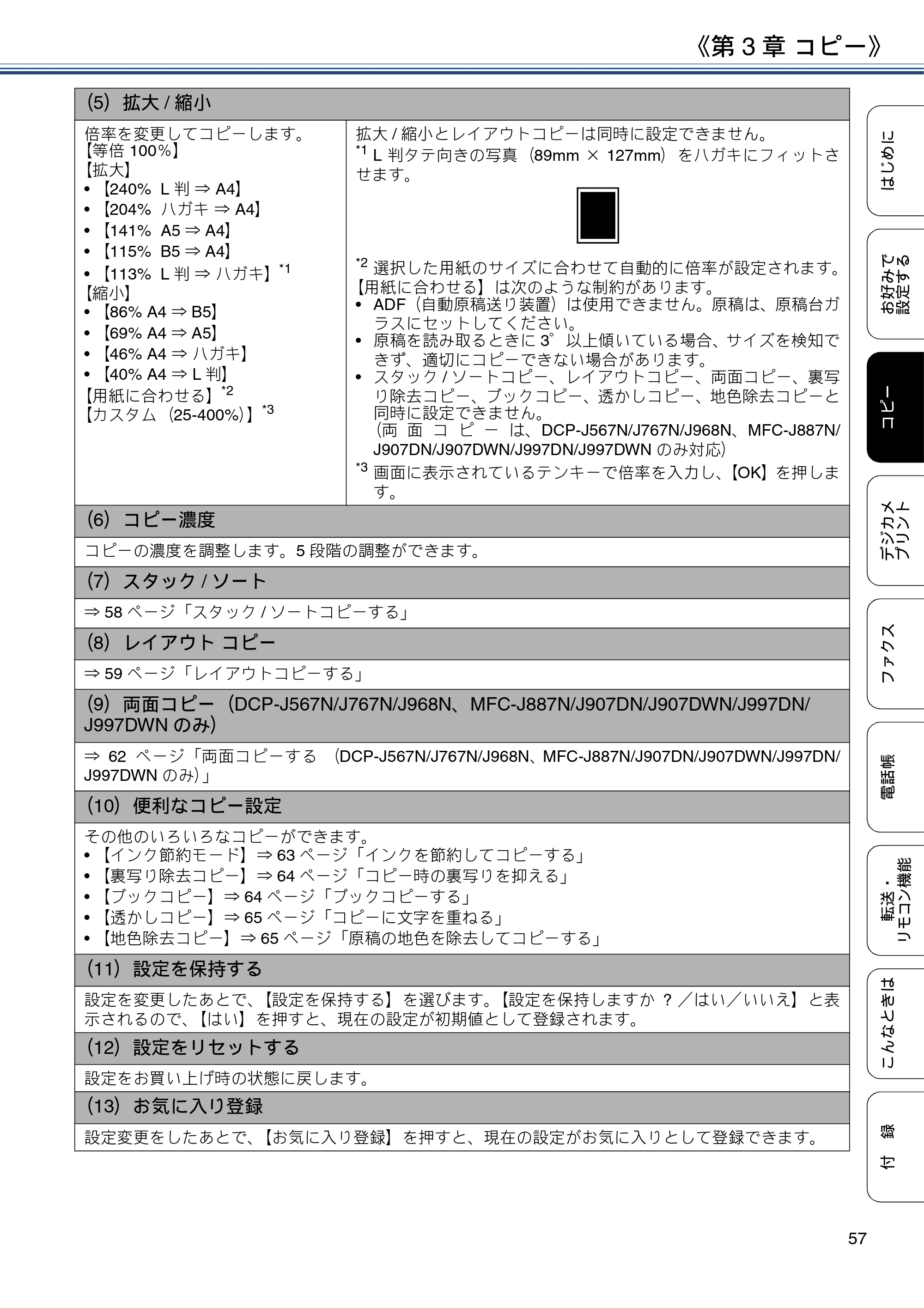 ブラザー DCP-J567N / DCP-J767N / DCP-J968N-B/W ユーザーズガイド ～応用編～ — 原本ページ — 57ページ