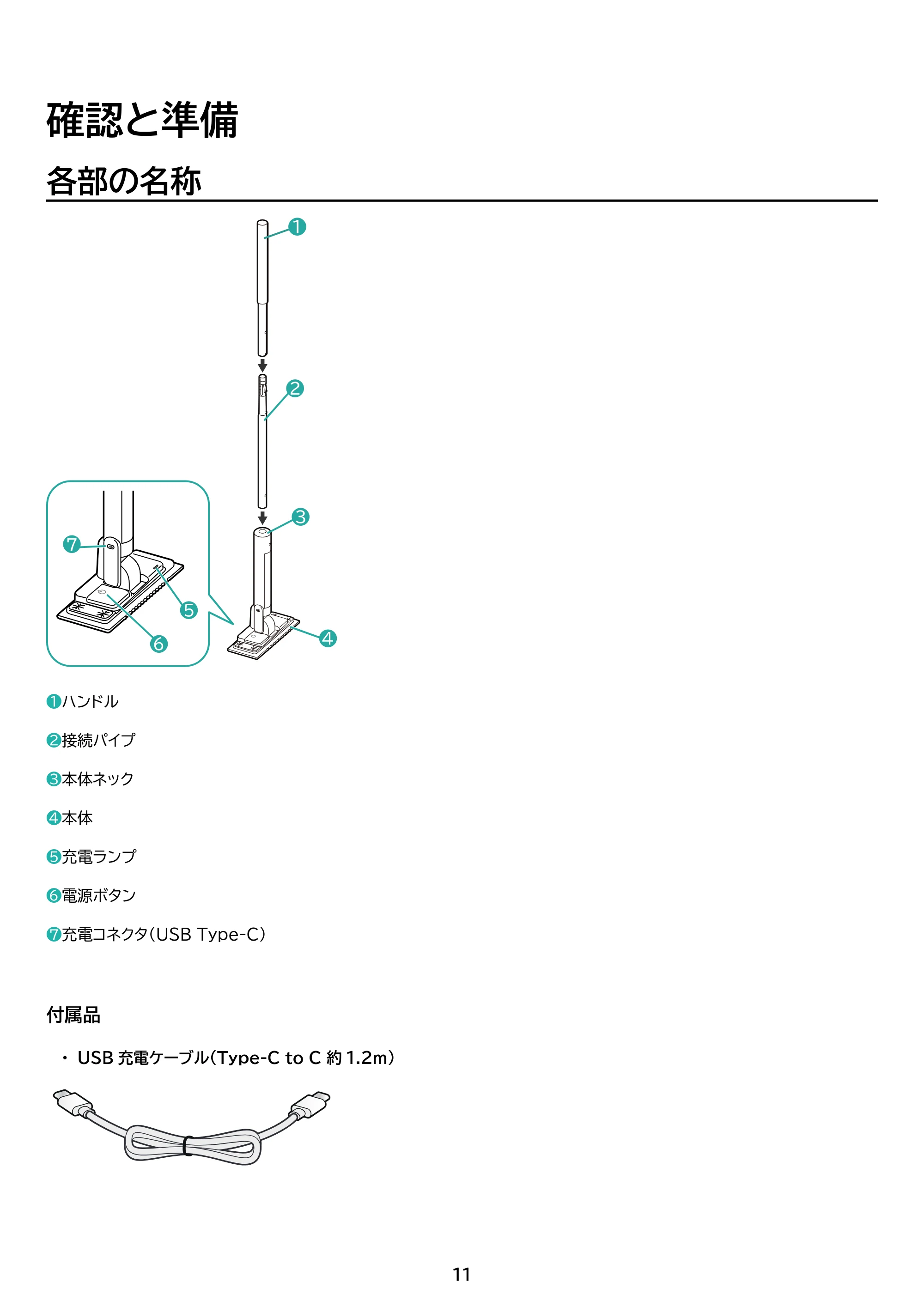 アイリスオーヤマ 電動フロアワイパー SWD-B-W 取扱説明書 — 原本ページ — 11ページ