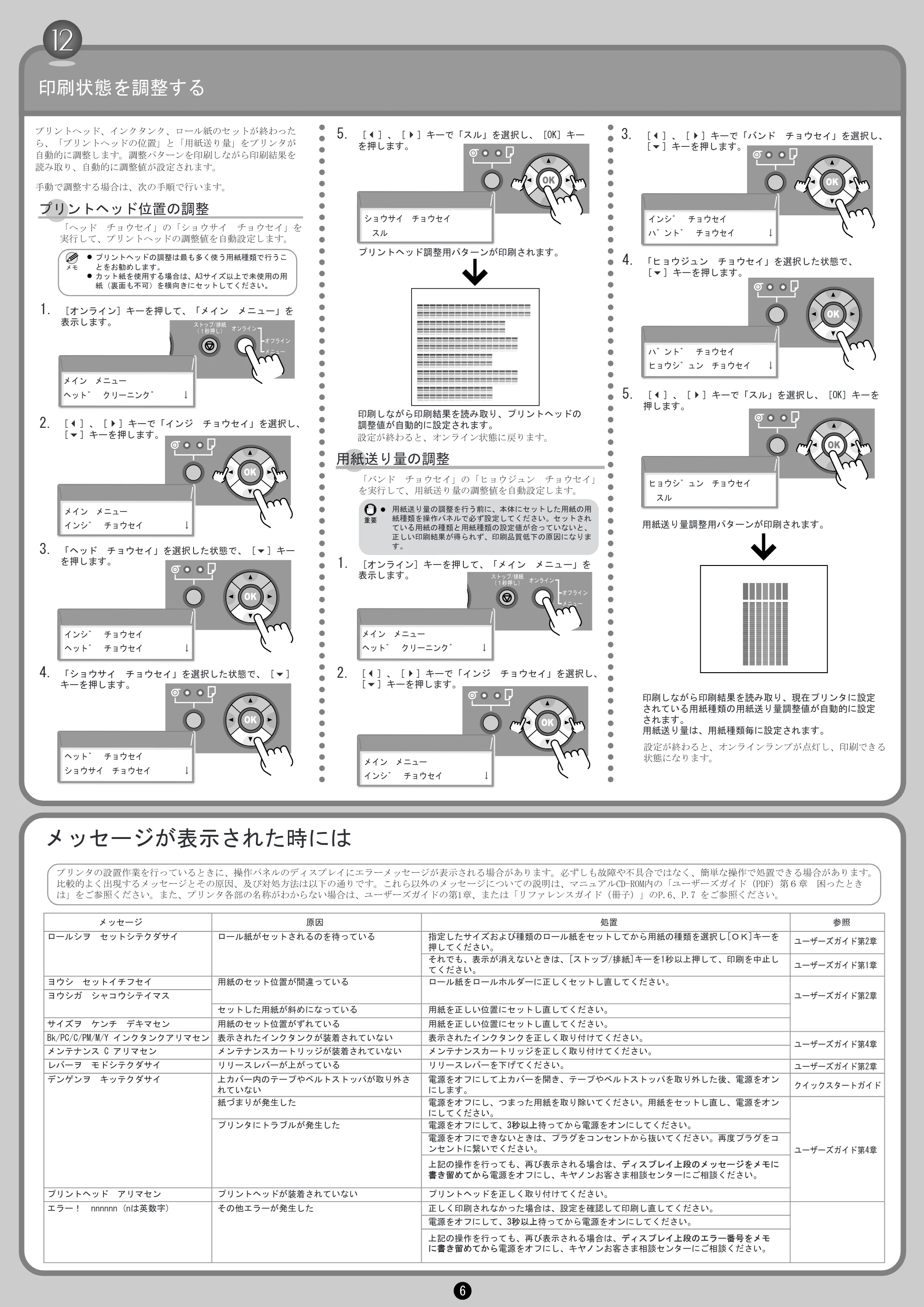 キヤノン W8400 PGインクモデル/染料インクモデル 共通マニュアル クイックスタートガイド (PDF形式/5.64Mバイト) — 原本ページ — 6ページ