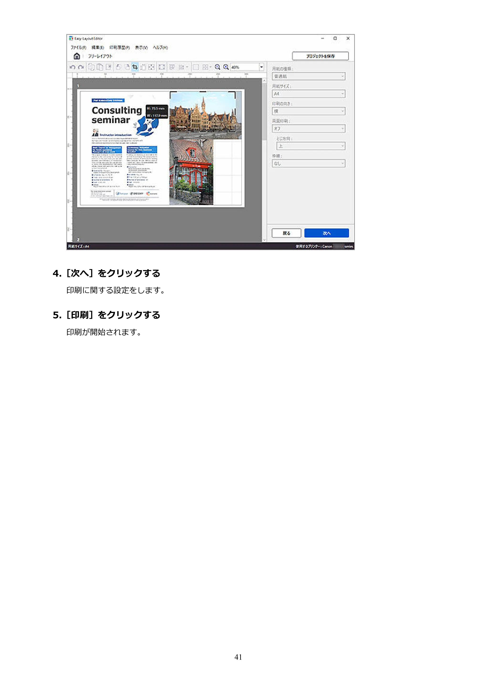 キヤノン PRO-1100 Easy-Layout Editor用ガイド(Win)2026年5月21日更新(PDF:1.29MB) — 原本ページ — 41ページ