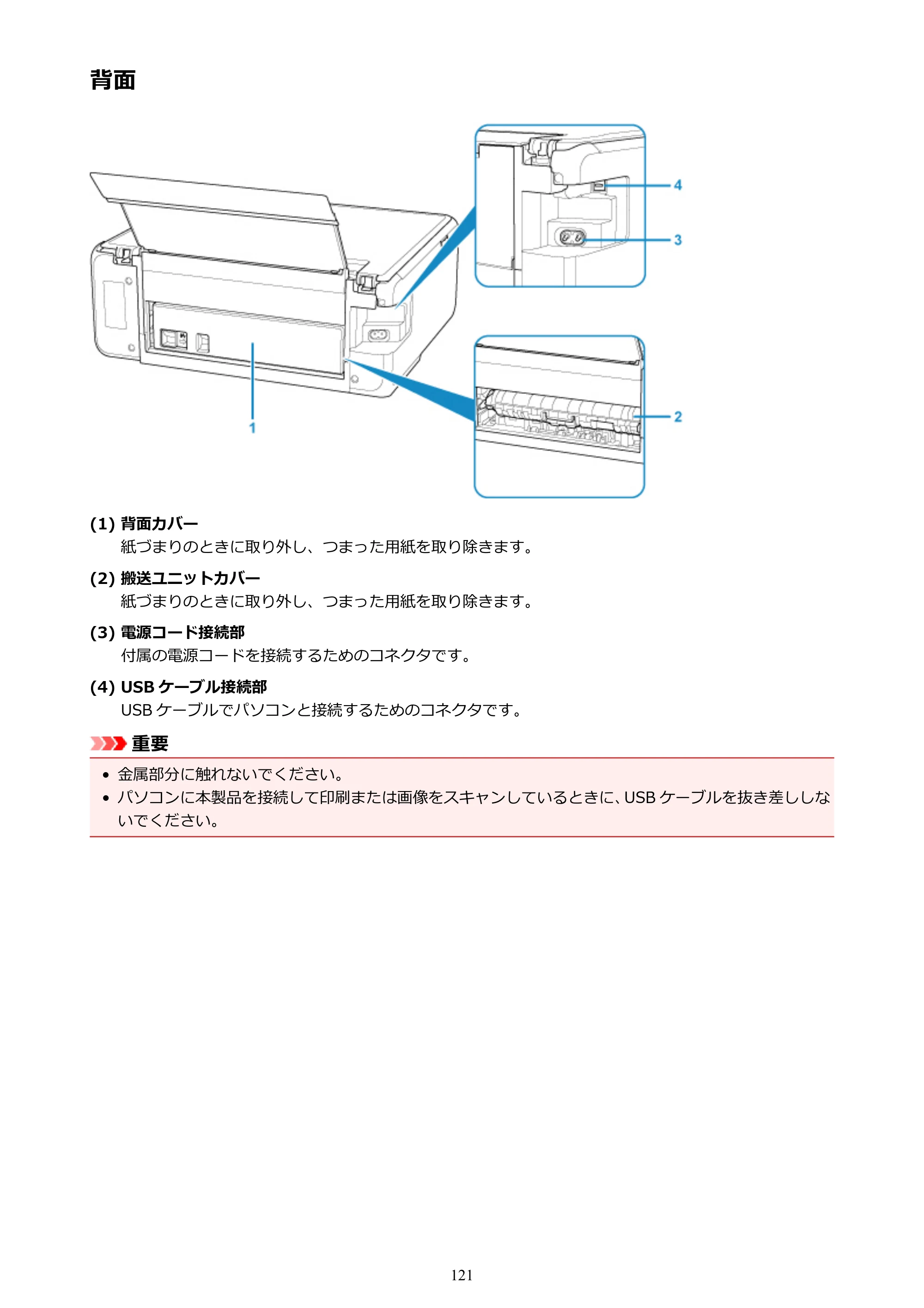 キヤノン PIXUS TS6130 電子マニュアル PDF版 （Windows版）（PDF：13.2MB） — 背面 — 原本ページ — 121ページ