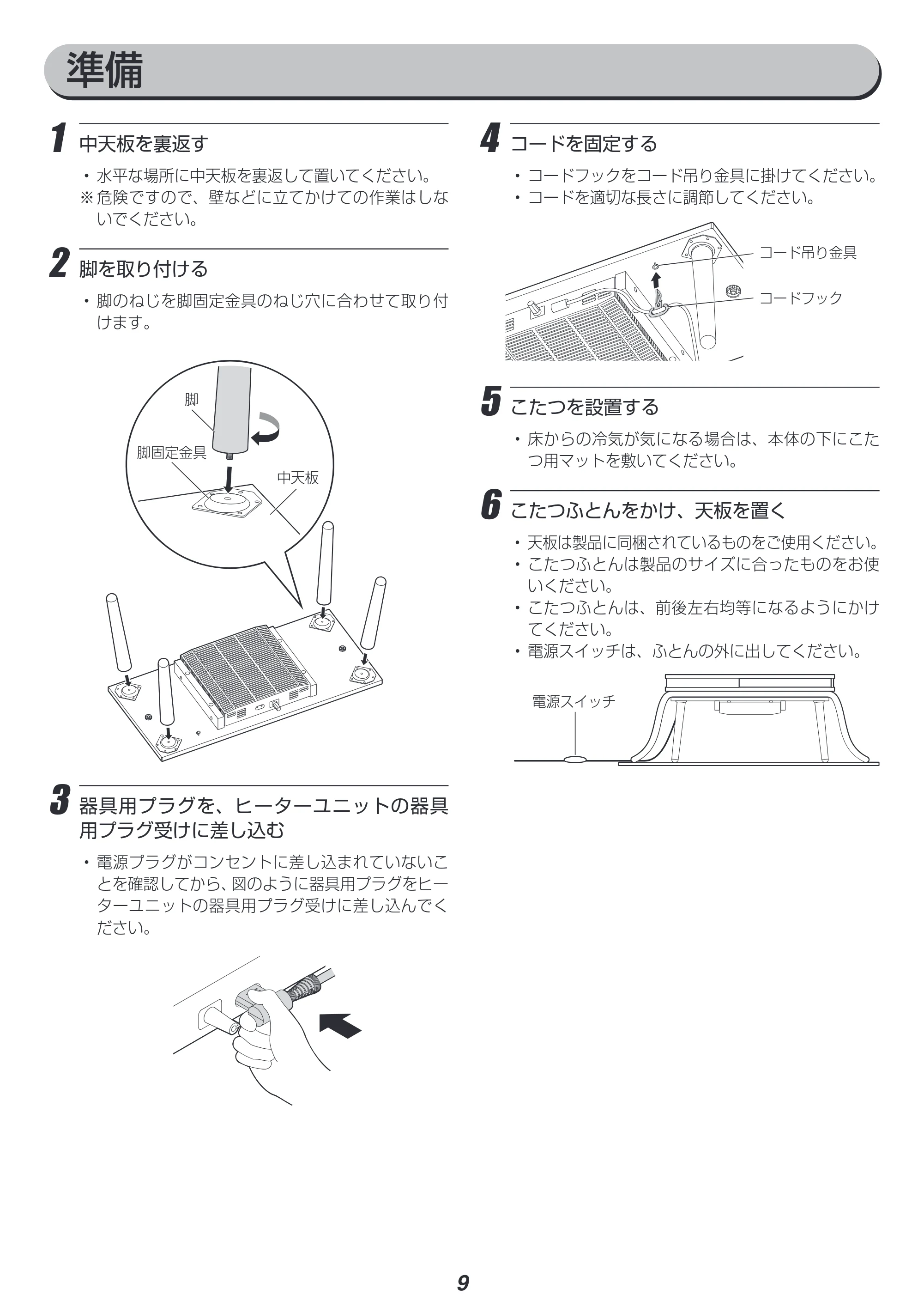 アイリスオーヤマ IKT-SA0840LBR 取扱説明書 — 原本ページ — 9ページ