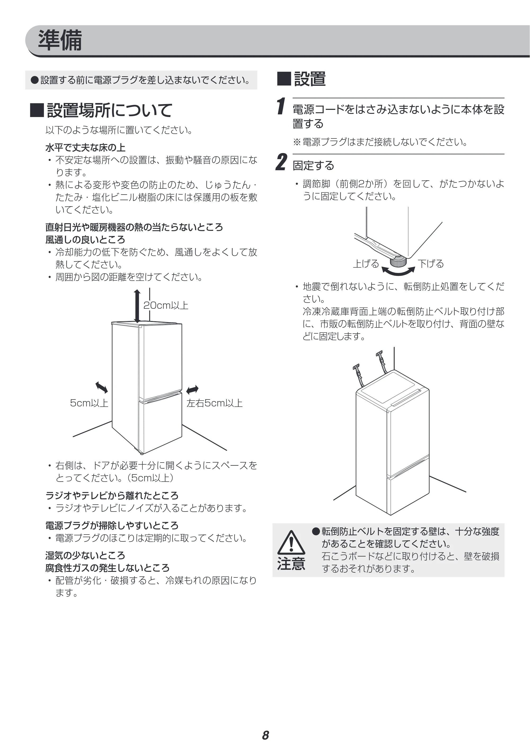 アイリスオーヤマ AF156-WE 取扱説明書 — 原本ページ — 8ページ